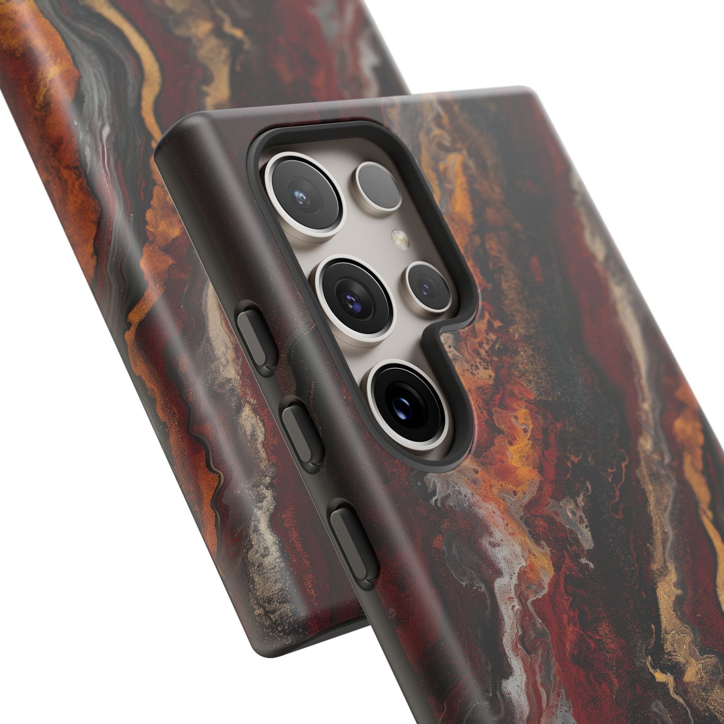 Fiery Earth Swirl: Custom Protective Phone Case
