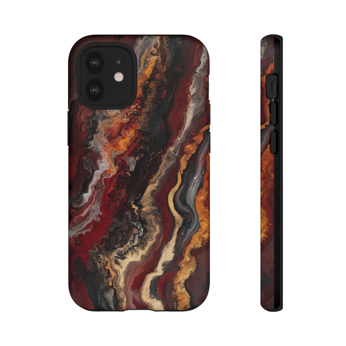 Fiery Earth Swirl: Custom Protective Phone Case
