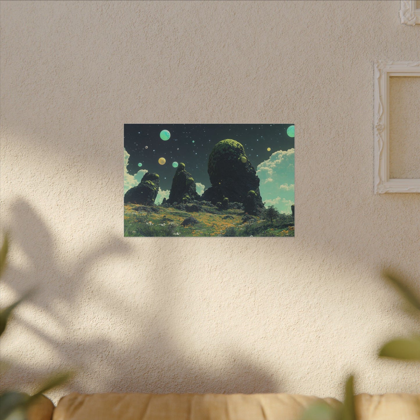 Alien Meadow — Mossy Monoliths Canvas