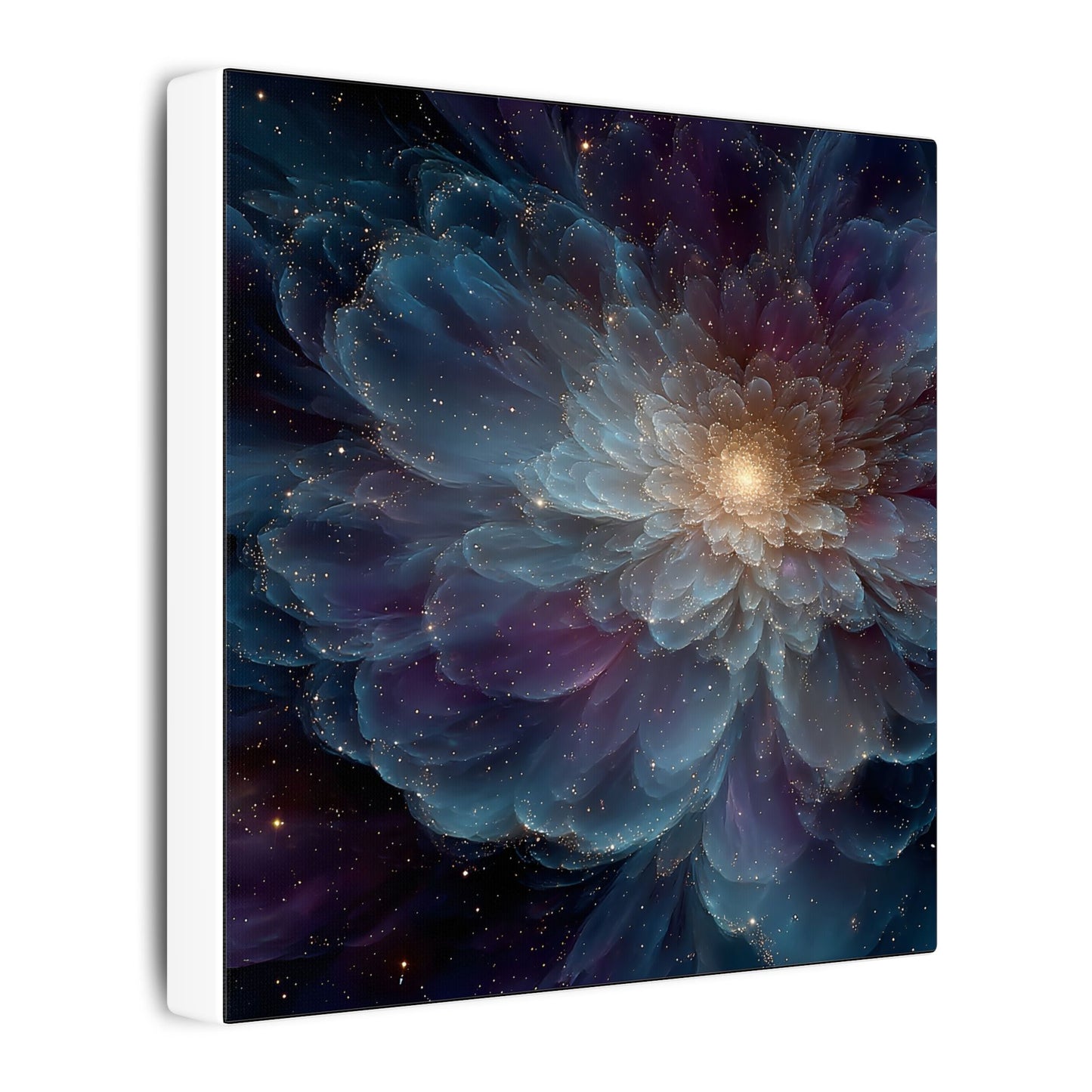 Cosmic Mandala Bloom — Square Canvas