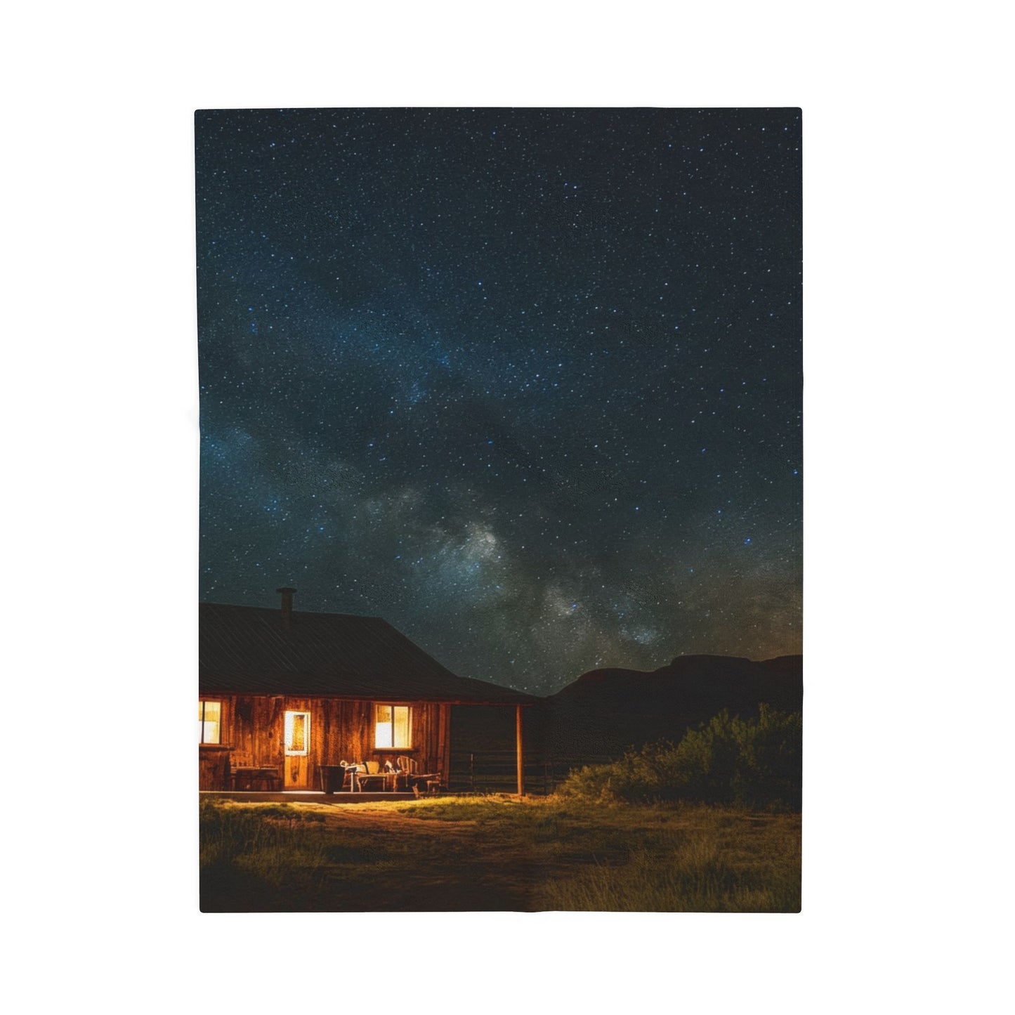 Cabin Under the Stars — Plush Blanket