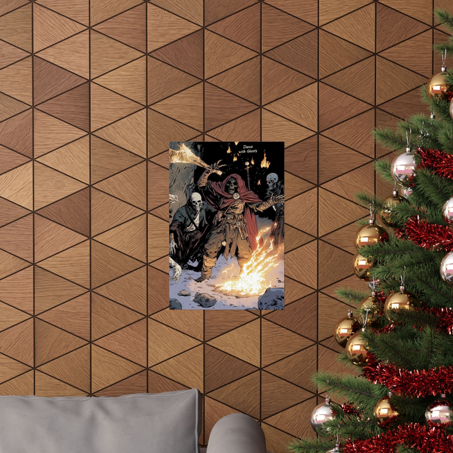 The Flame Conjurer — Hooded Skeleton Poster