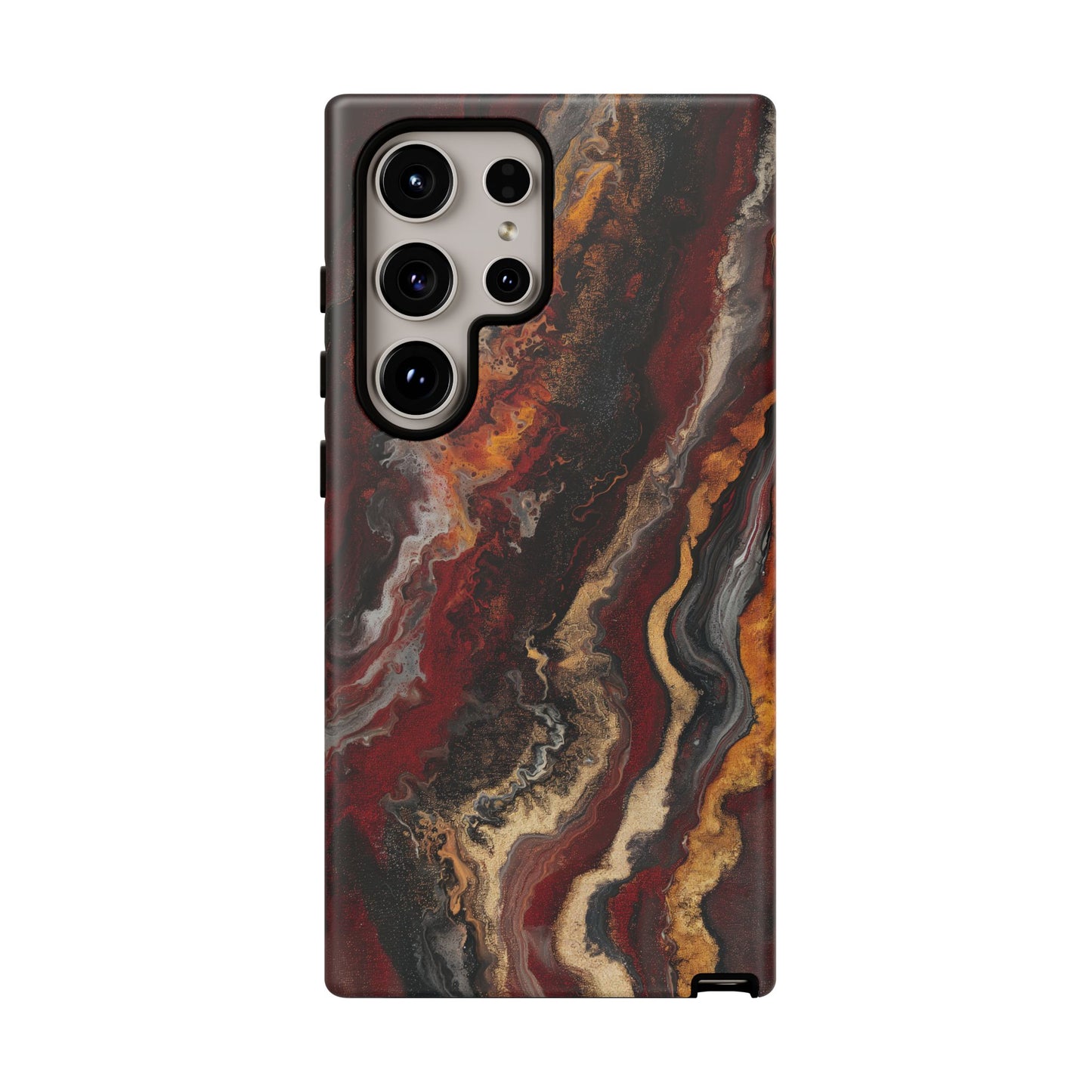 Fiery Earth Swirl: Custom Protective Phone Case