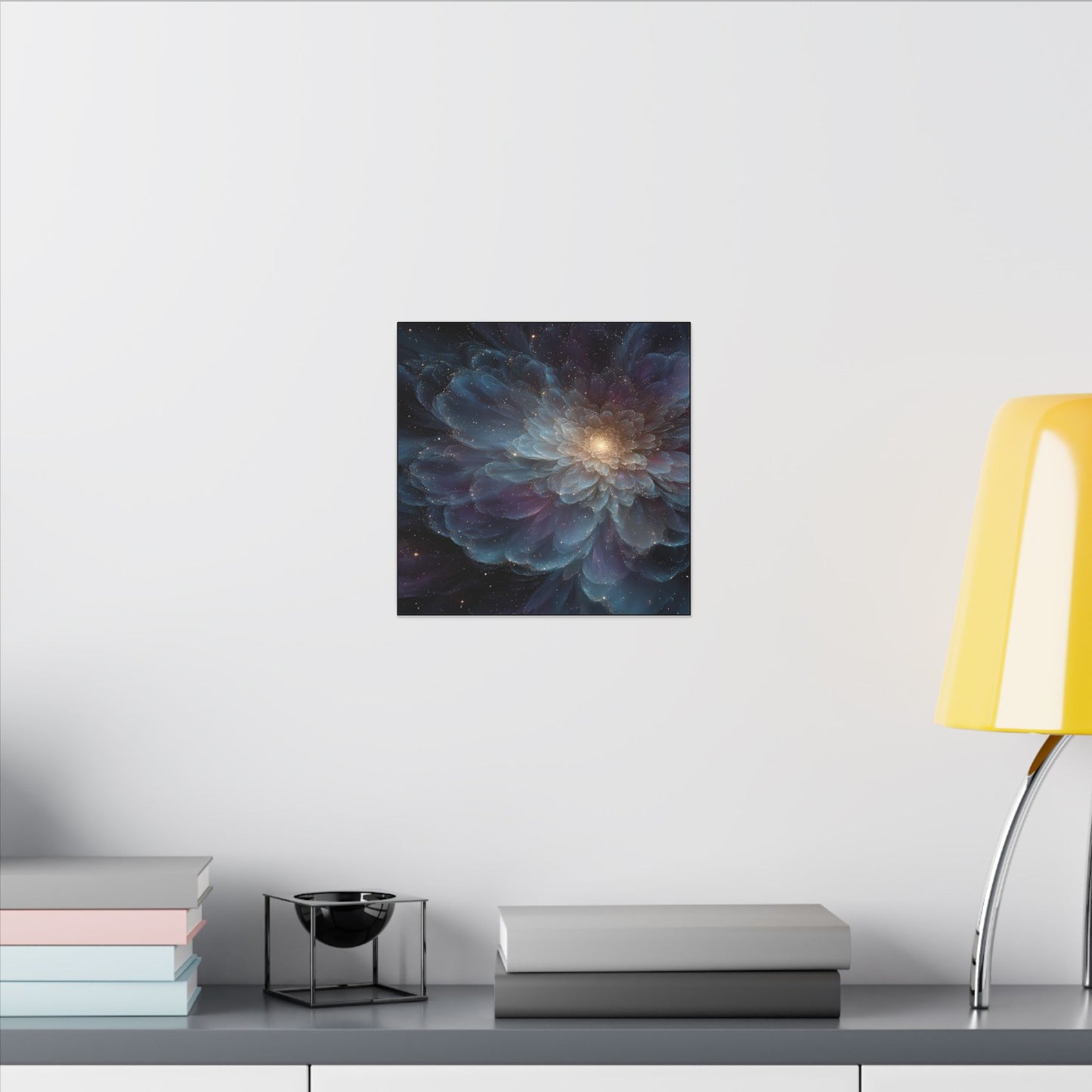 Cosmic Mandala Bloom — Square Canvas