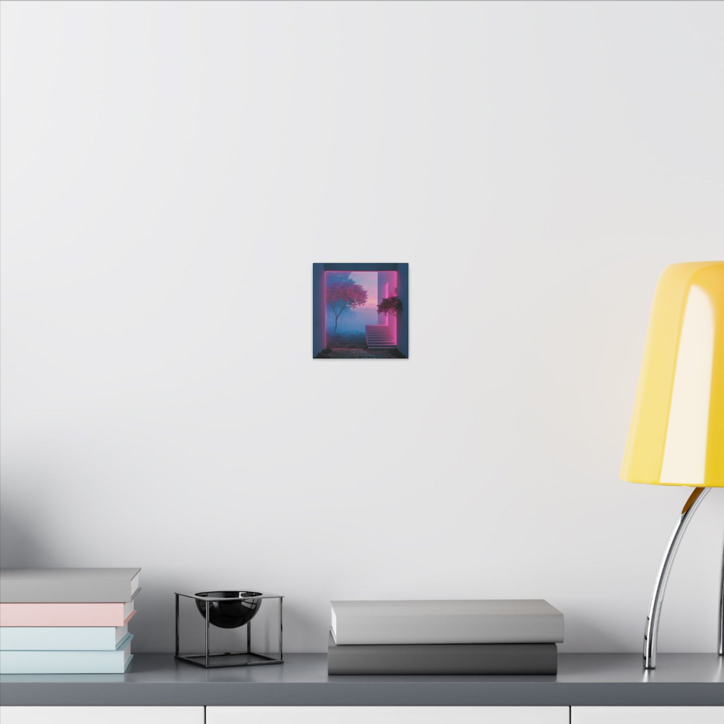 Neon Threshold — Square Canvas