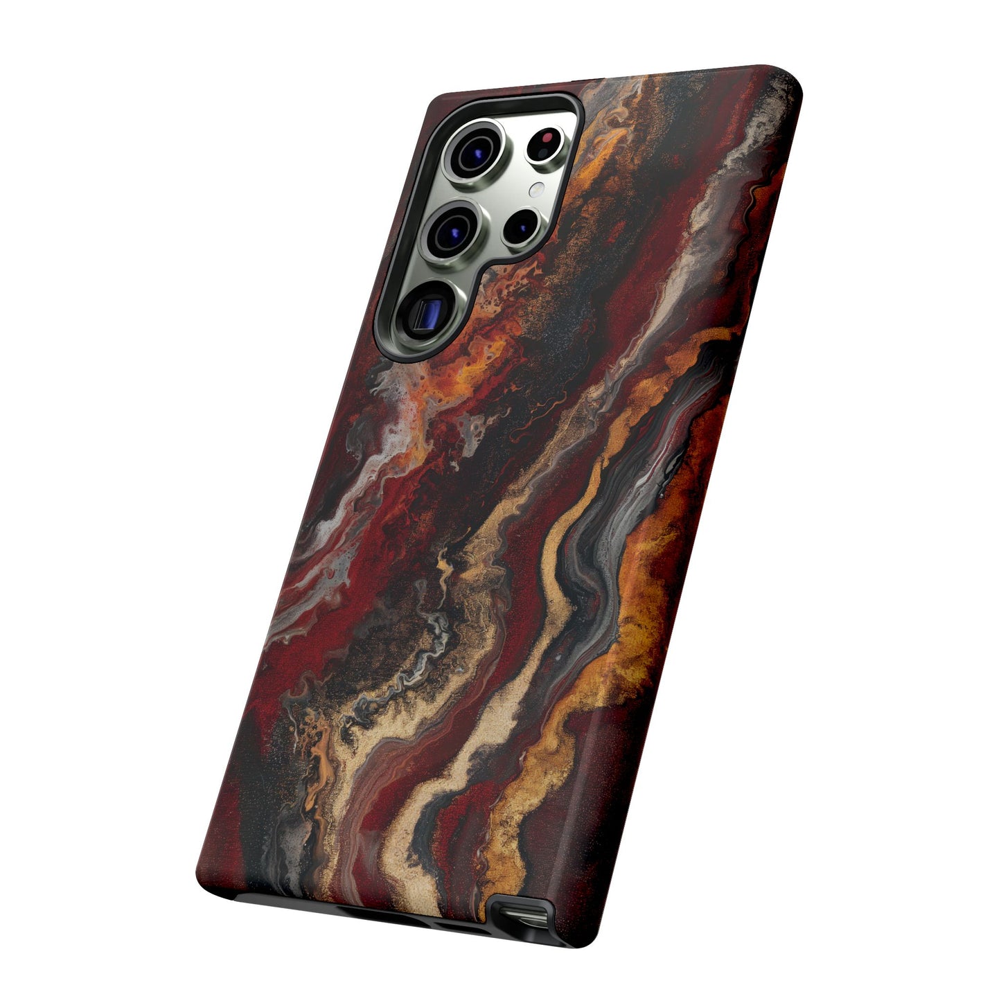 Fiery Earth Swirl: Custom Protective Phone Case