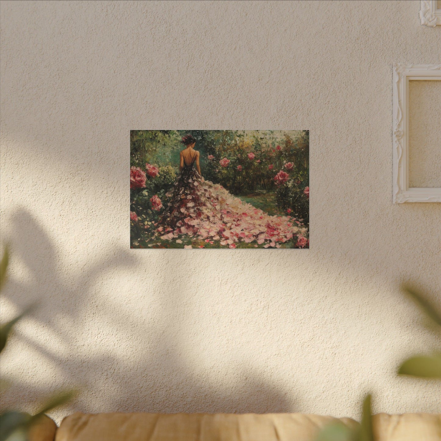 Gown of Roses — Garden Portrait Canvas