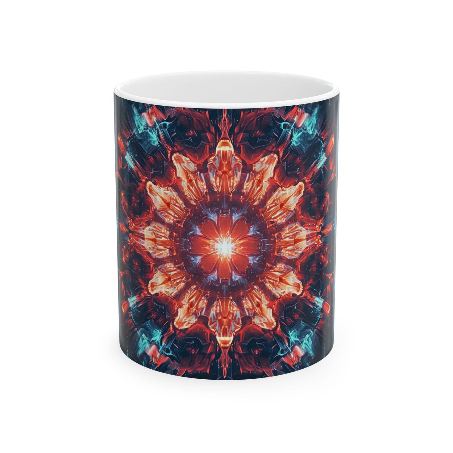 Crystal Mandala — Ember & Ice Kaleidoscope Mug
