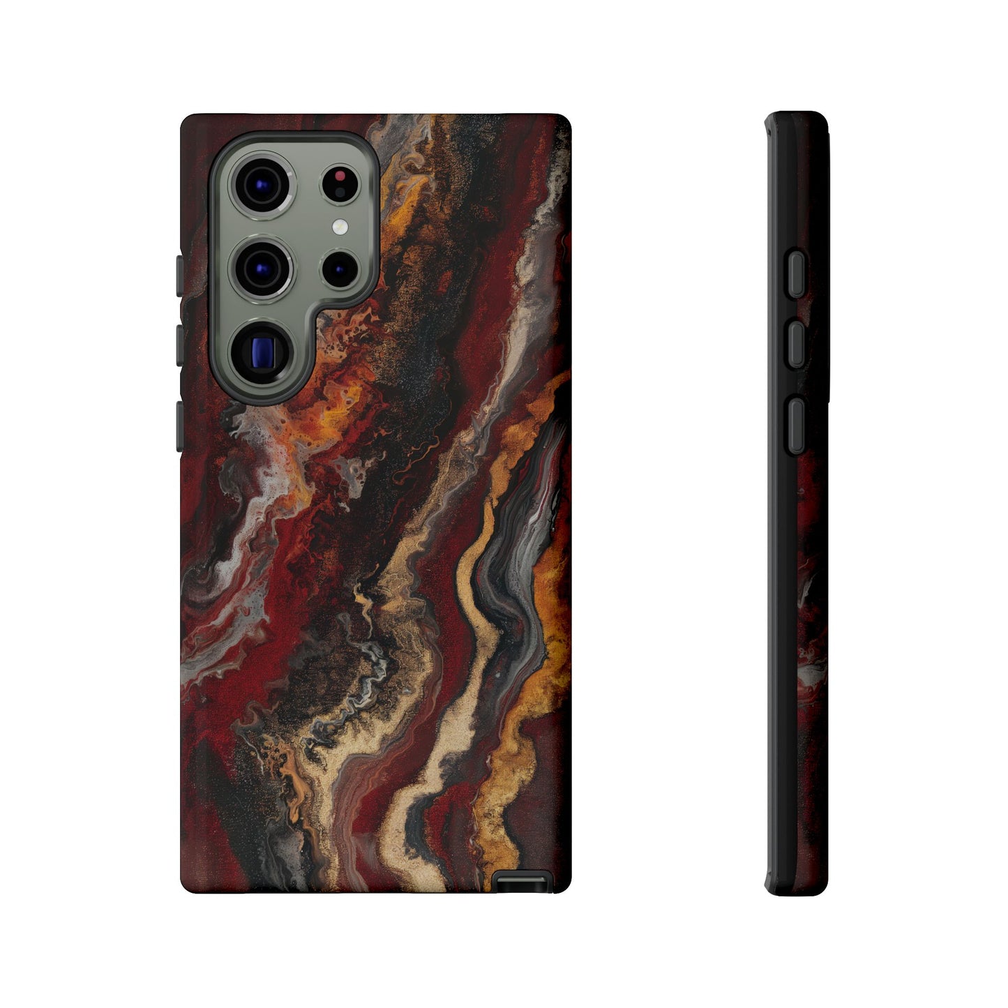 Fiery Earth Swirl: Custom Protective Phone Case