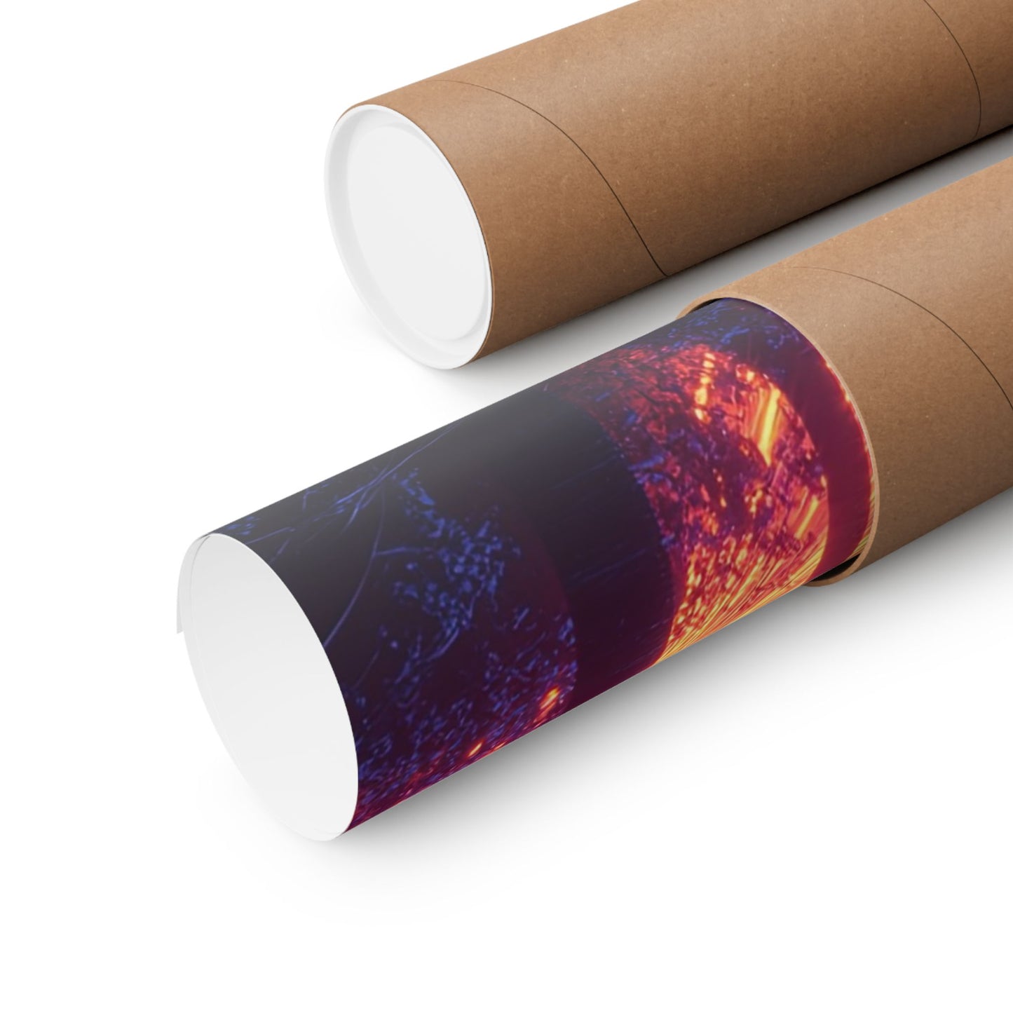 Light Stream Forest — Neon River of Light Poster