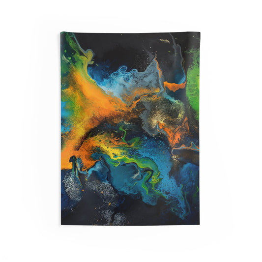 Cyan Fathom Wall Tapestry