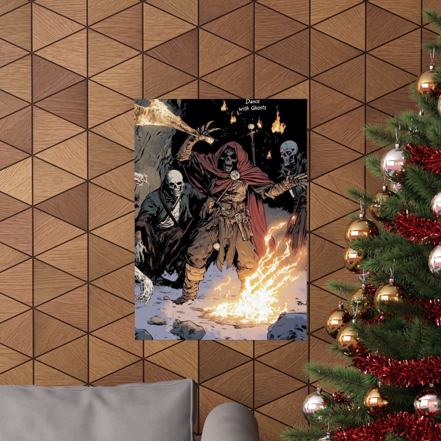The Flame Conjurer — Hooded Skeleton Poster