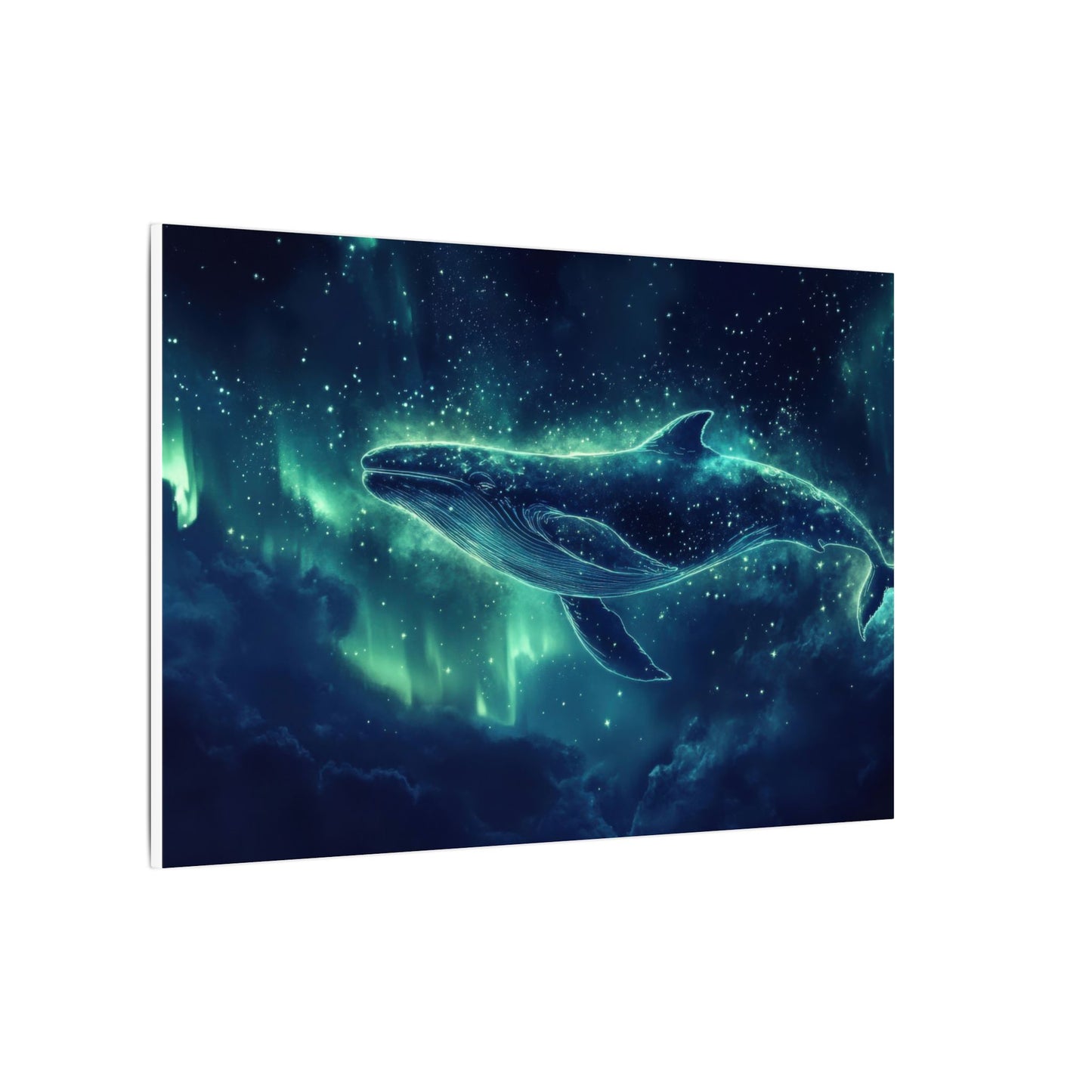 Leviathan of the Aurora — Cosmic Whale Canvas