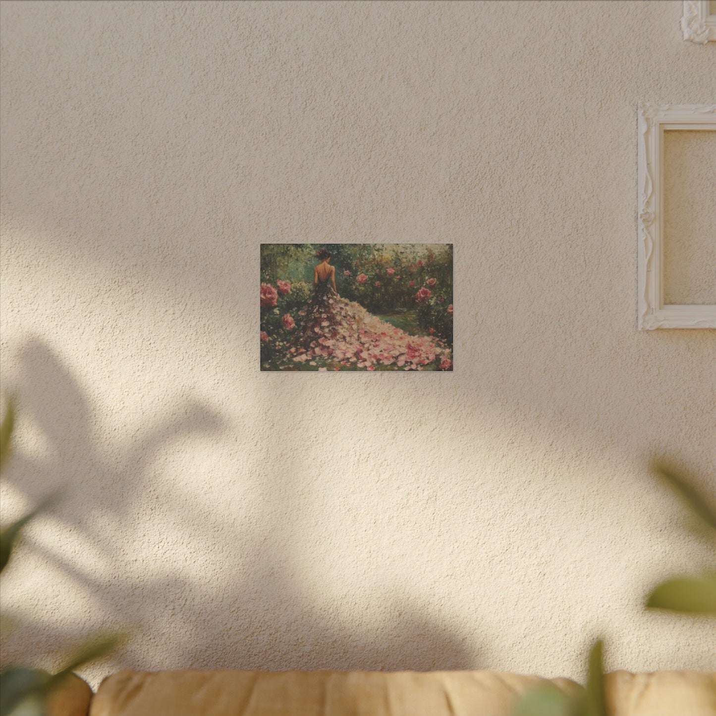 Gown of Roses — Garden Portrait Canvas