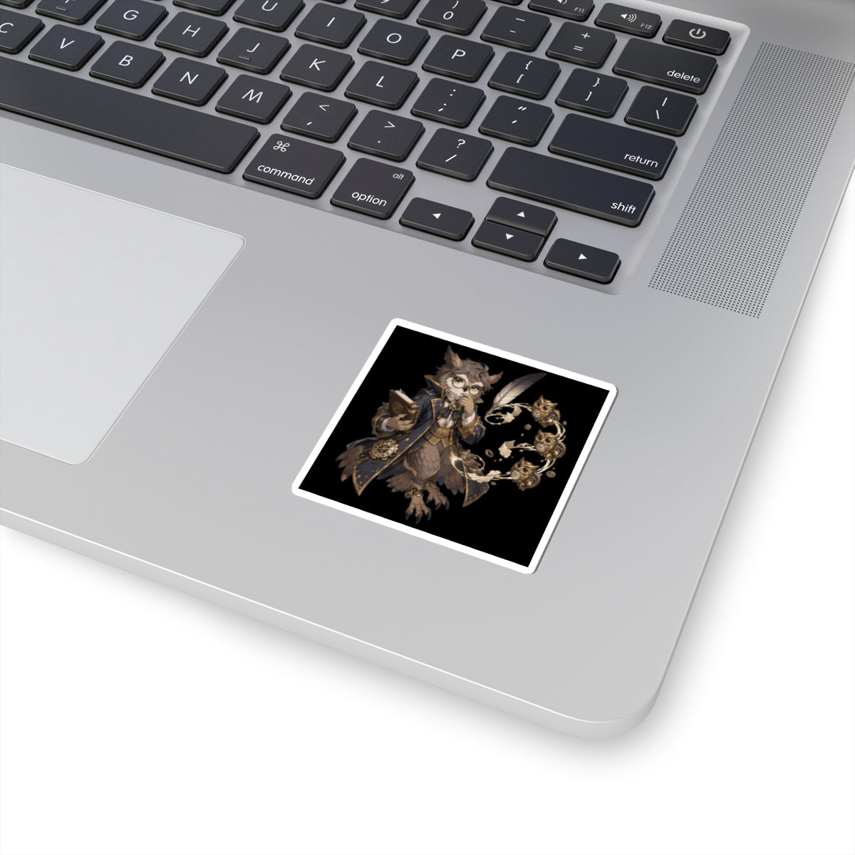 Clocktower Owl Scribe — Sticker