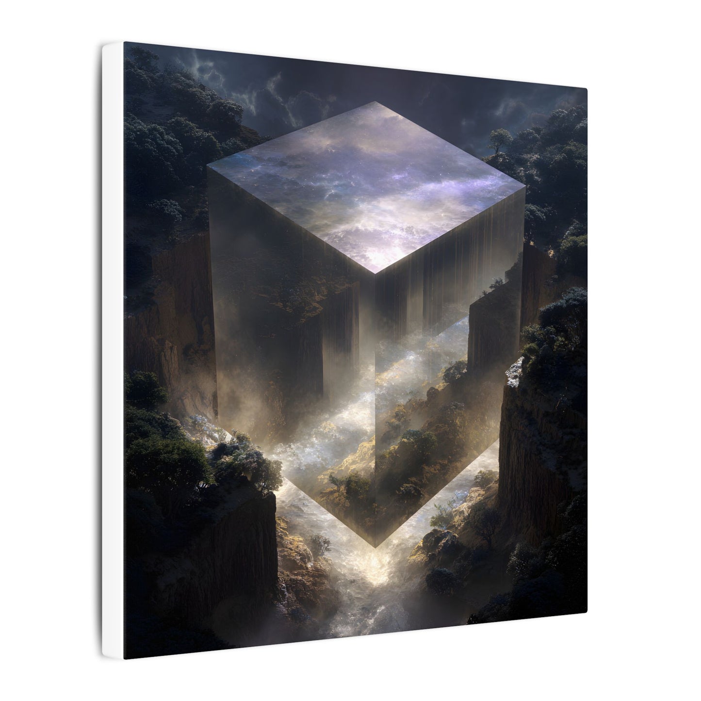 The Mirror Cube — Square Canvas