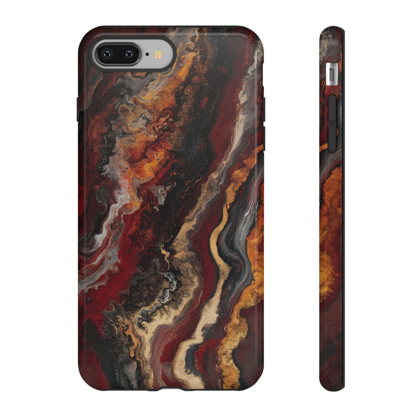 Fiery Earth Swirl: Custom Protective Phone Case