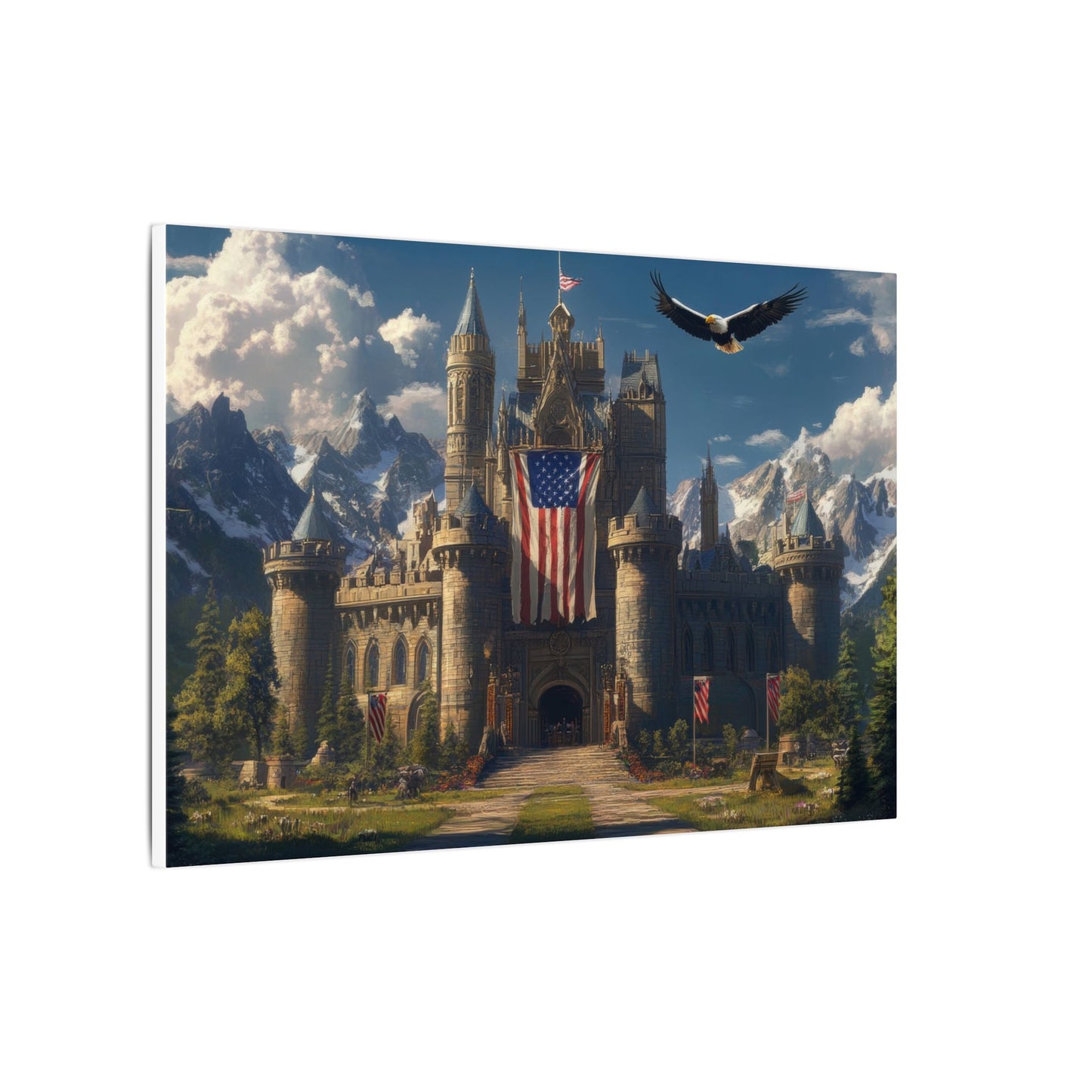 Eyrie Keep — Castle and Eagle Canvas