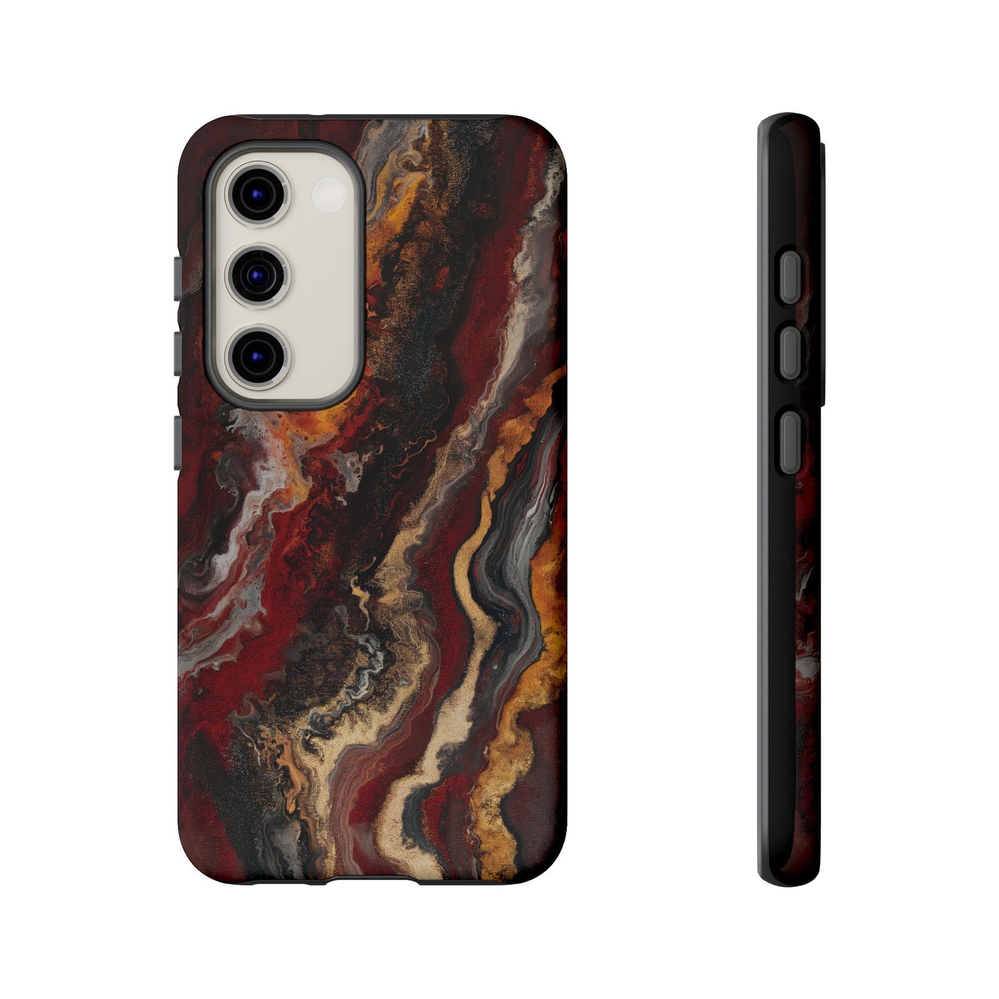 Fiery Earth Swirl: Custom Protective Phone Case