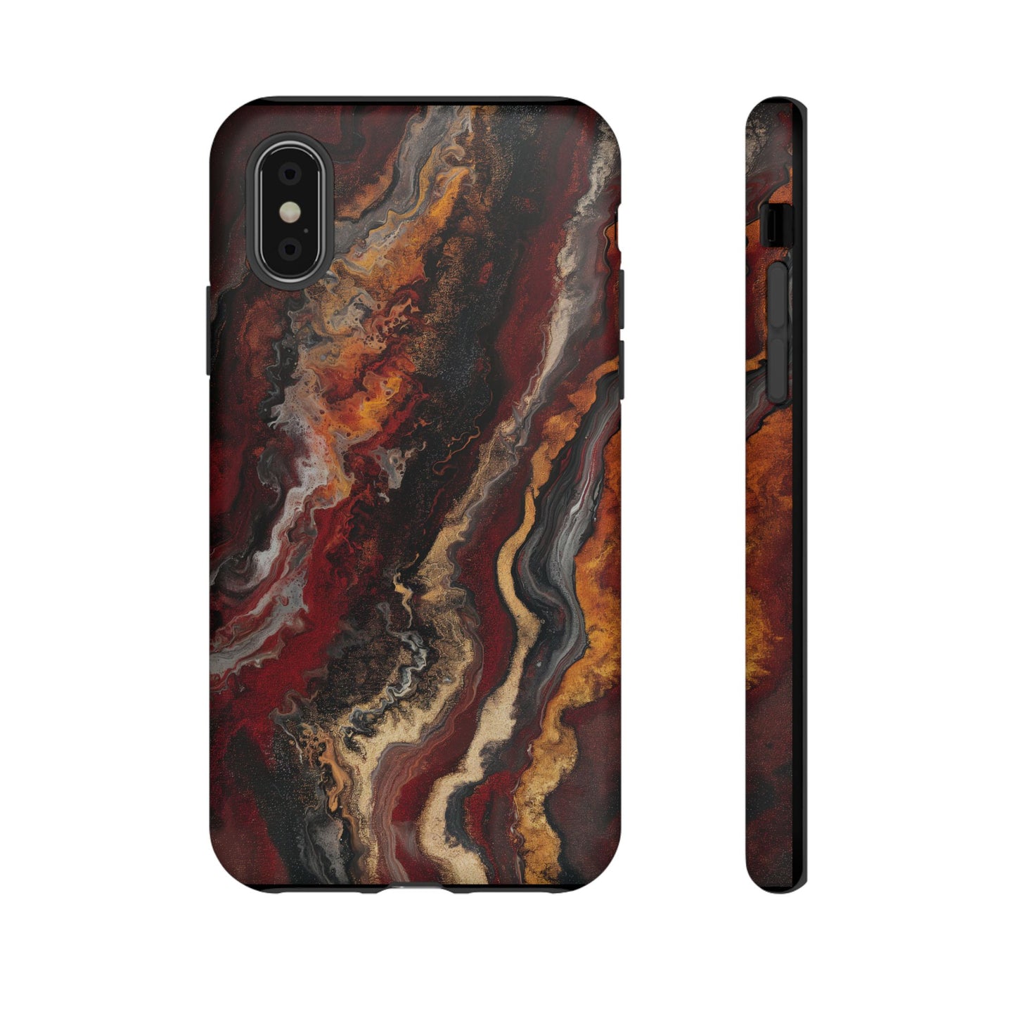 Fiery Earth Swirl: Custom Protective Phone Case