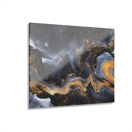 Goldleaf Obsidian Acrylic Print