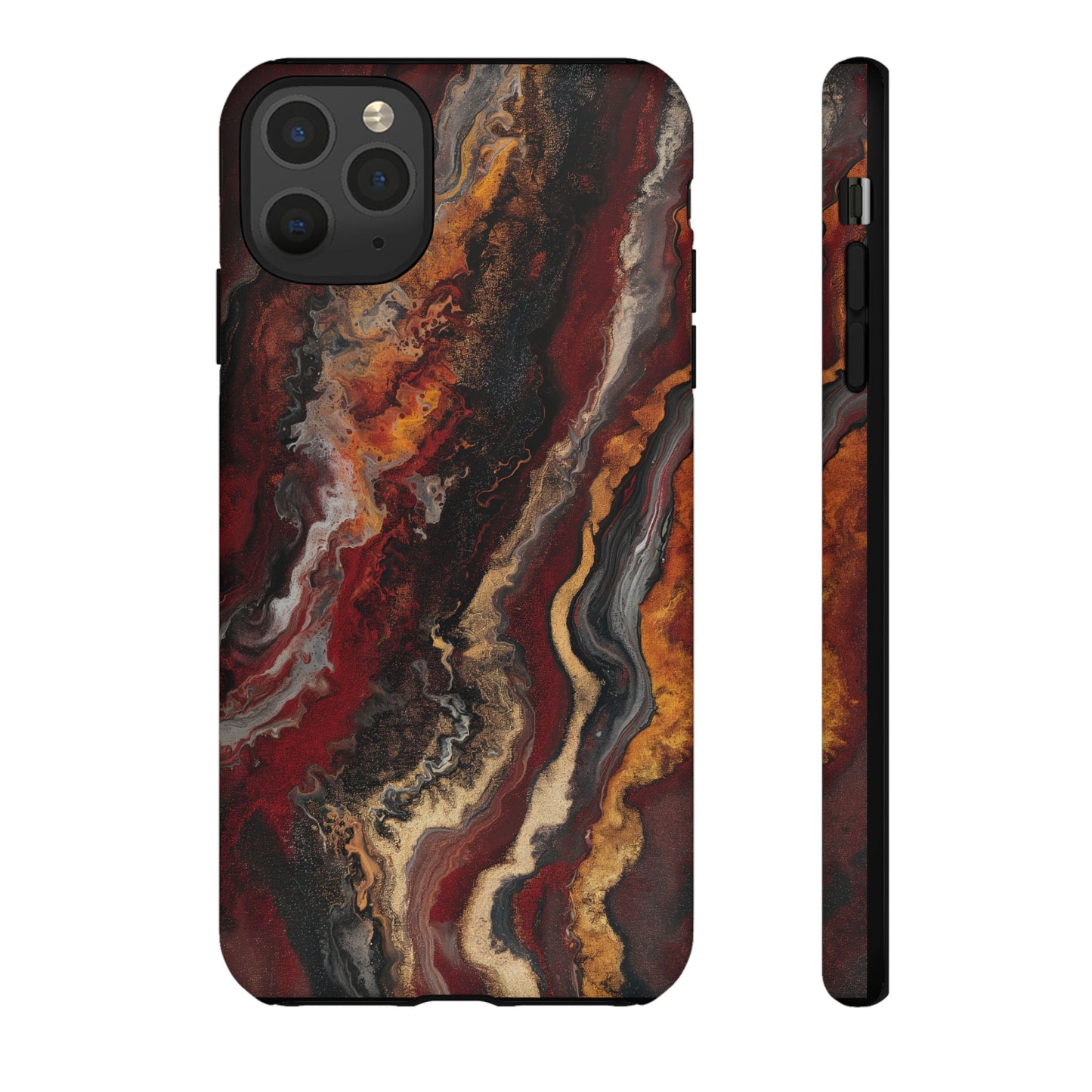 Fiery Earth Swirl: Custom Protective Phone Case