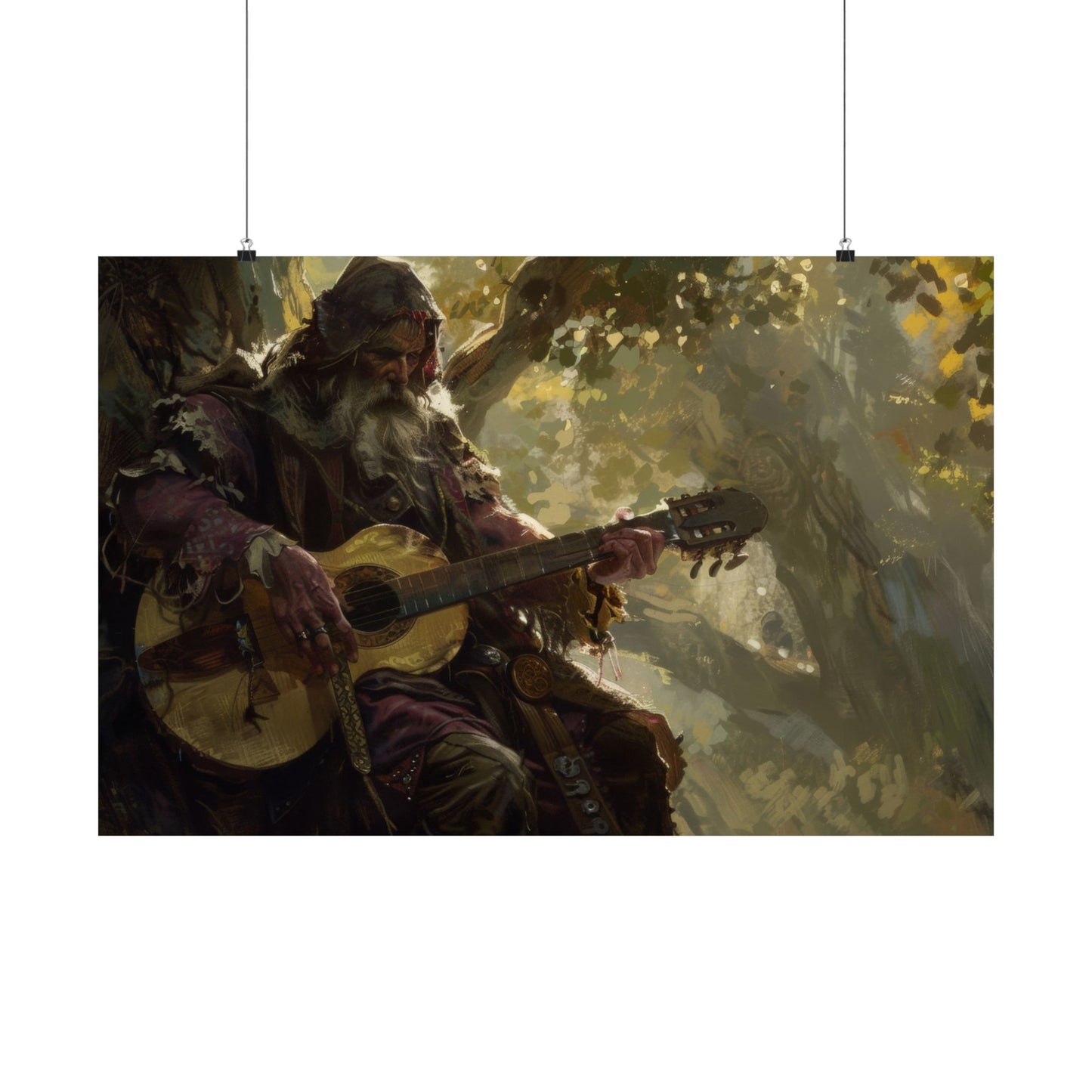 The Storyteller — Lutenist Beneath the Tree Poster