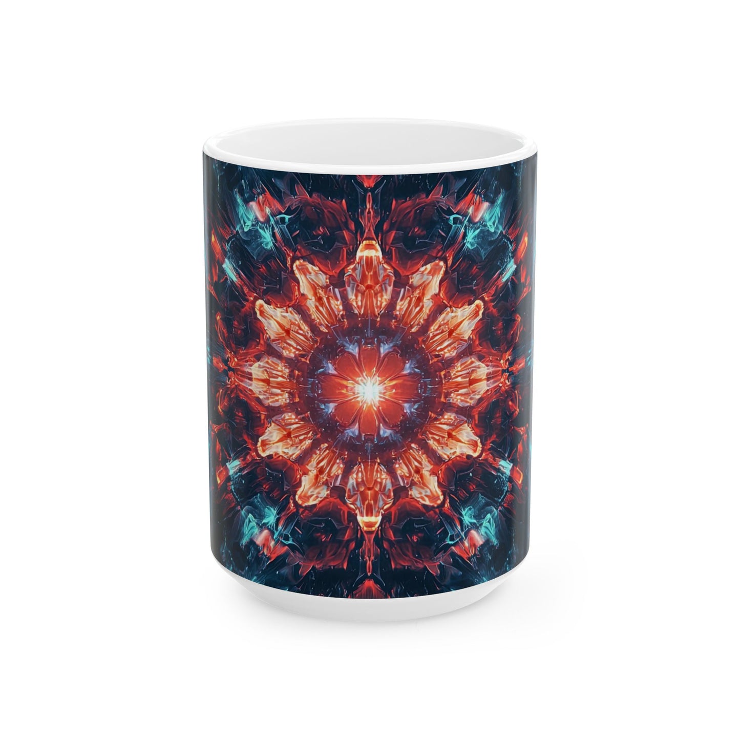 Crystal Mandala — Ember & Ice Kaleidoscope Mug