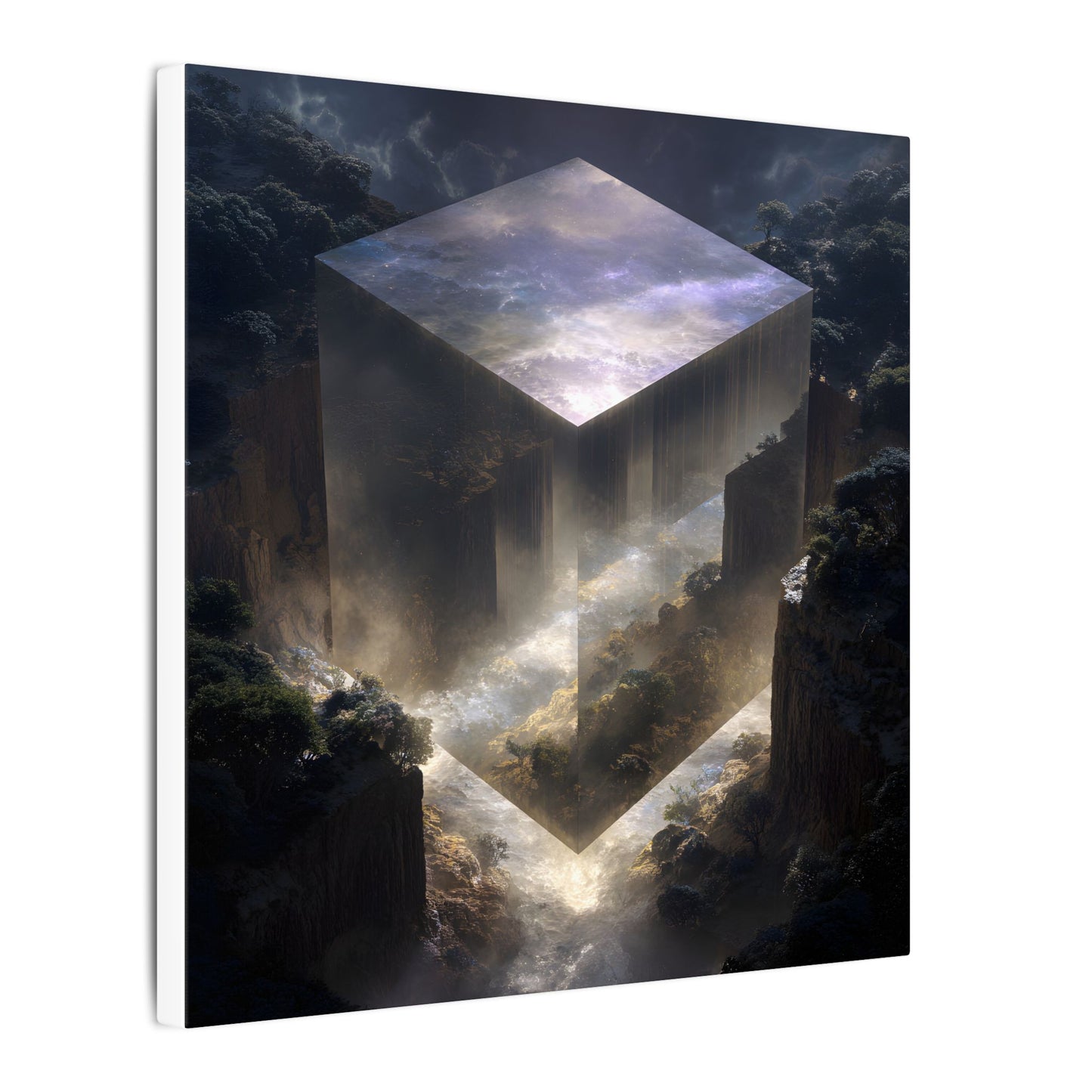The Mirror Cube — Square Canvas