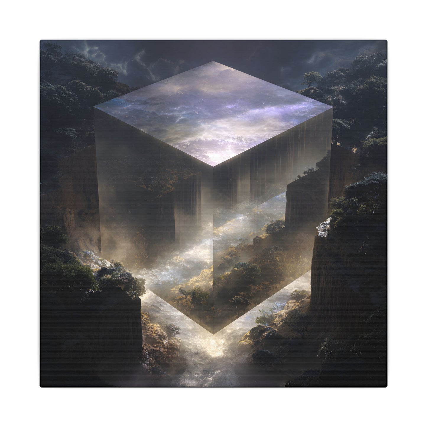 The Mirror Cube — Square Canvas