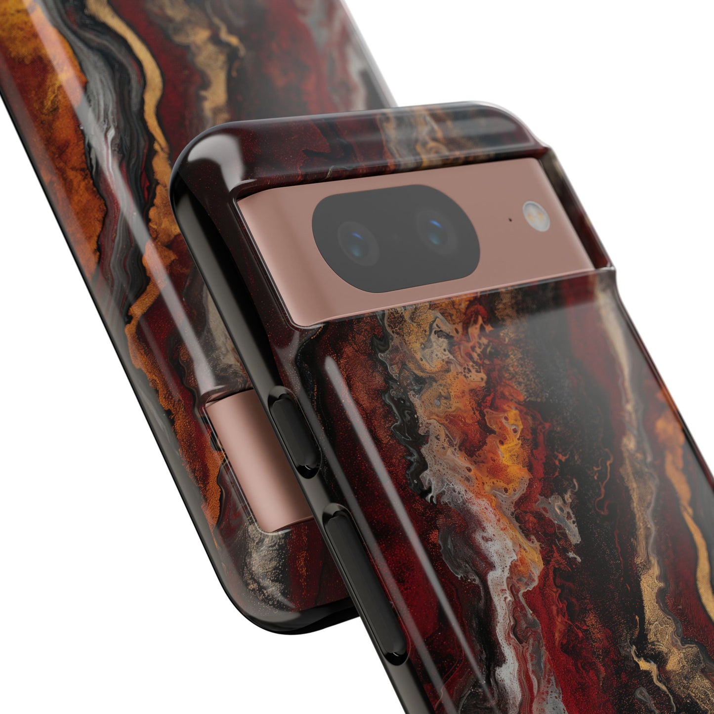Fiery Earth Swirl: Custom Protective Phone Case