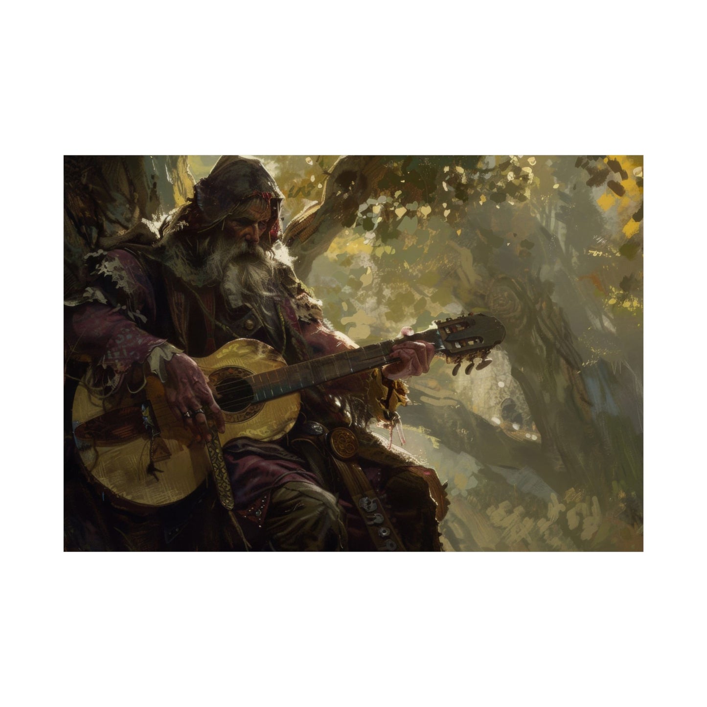 The Storyteller — Lutenist Beneath the Tree Poster