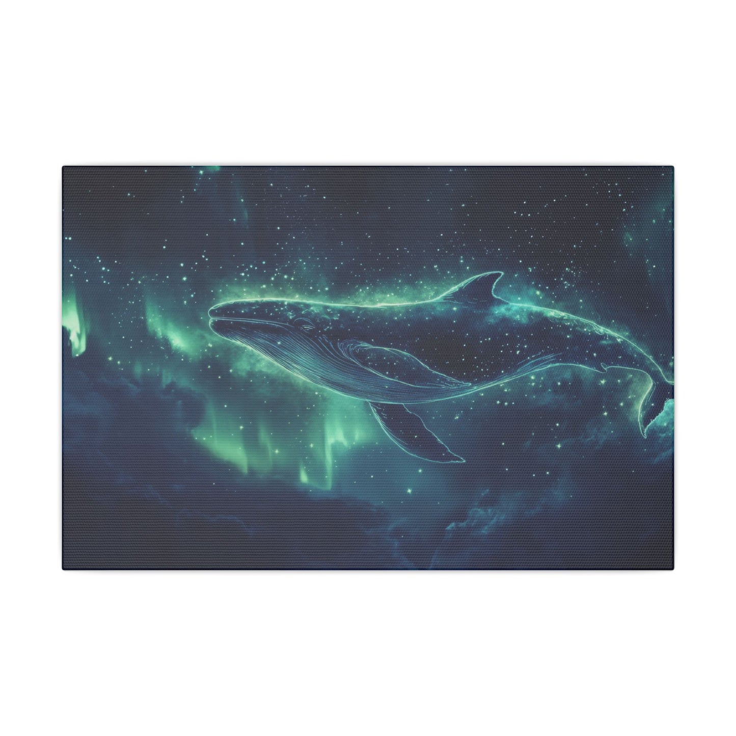 Leviathan of the Aurora — Cosmic Whale Canvas