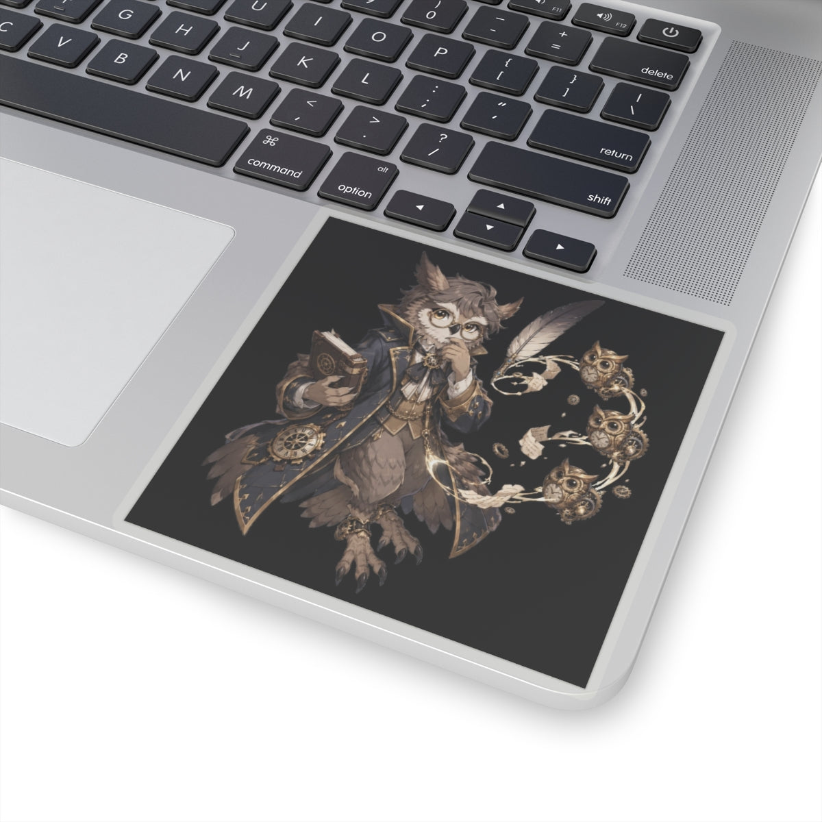 Clocktower Owl Scribe — Sticker