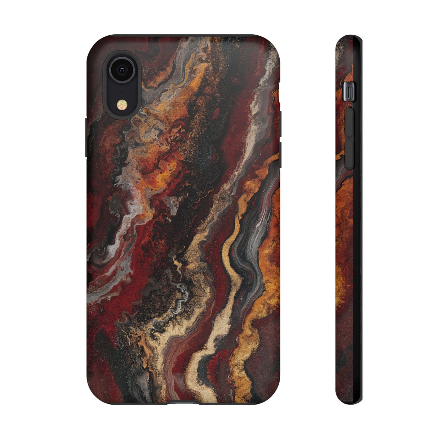 Fiery Earth Swirl: Custom Protective Phone Case
