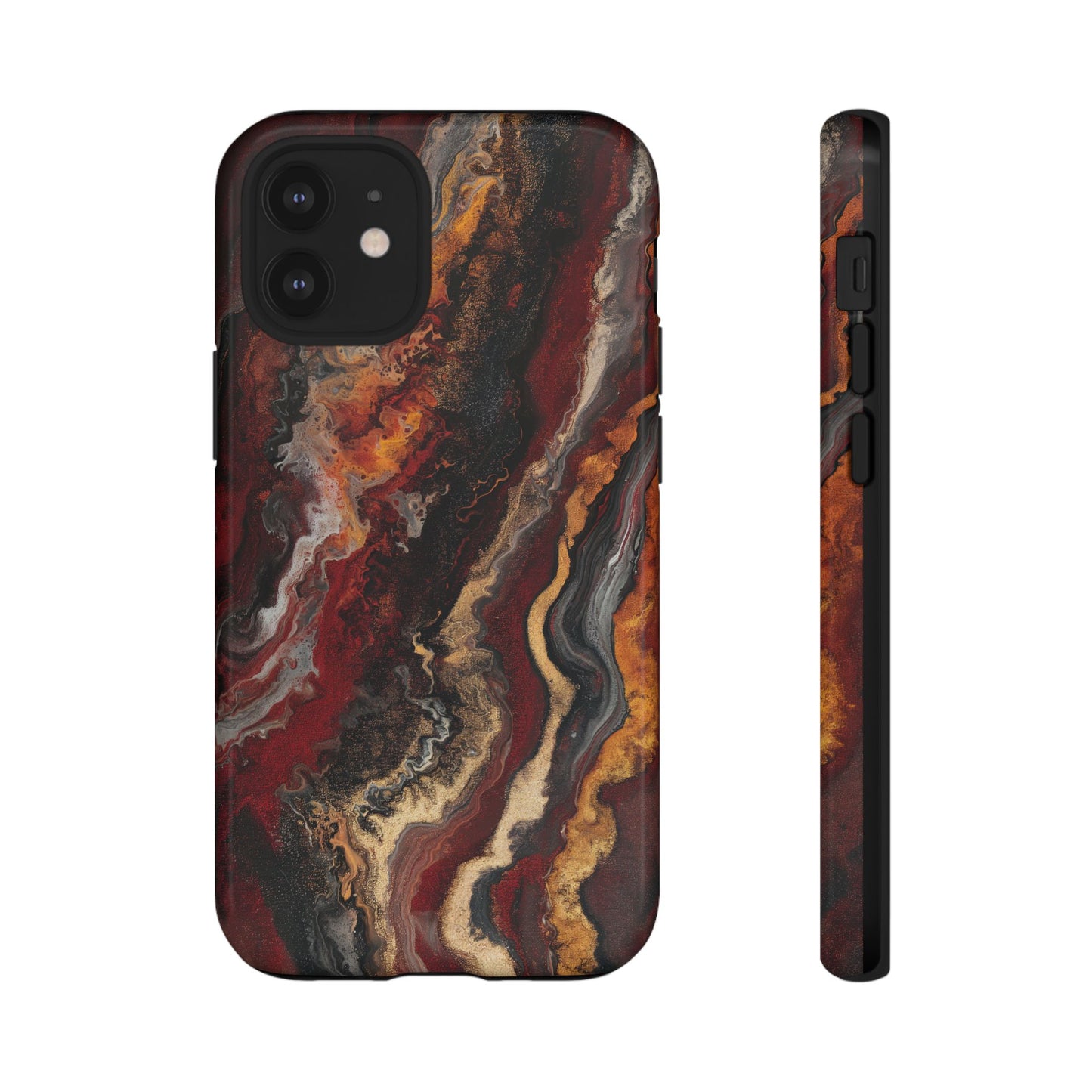 Fiery Earth Swirl: Custom Protective Phone Case