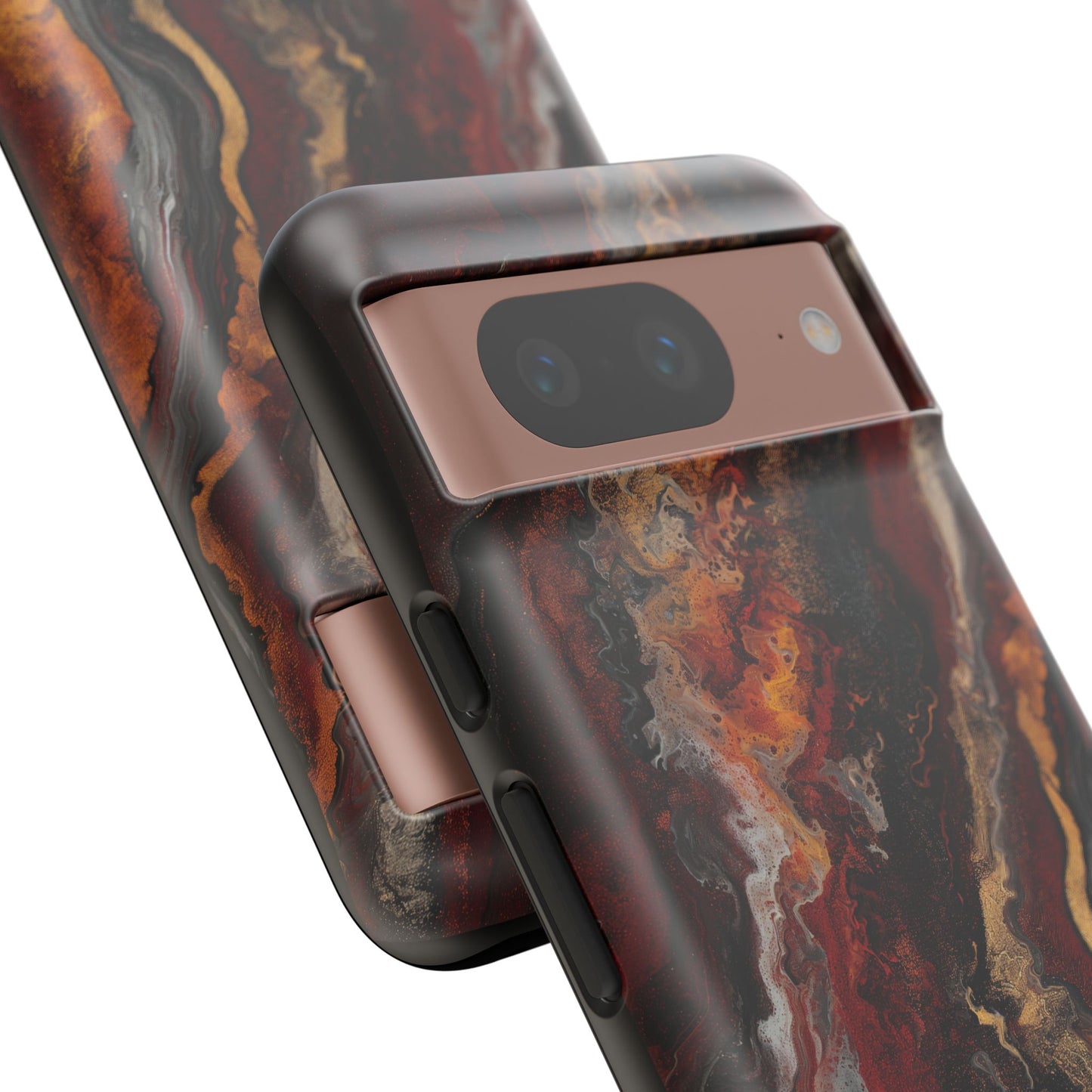 Fiery Earth Swirl: Custom Protective Phone Case