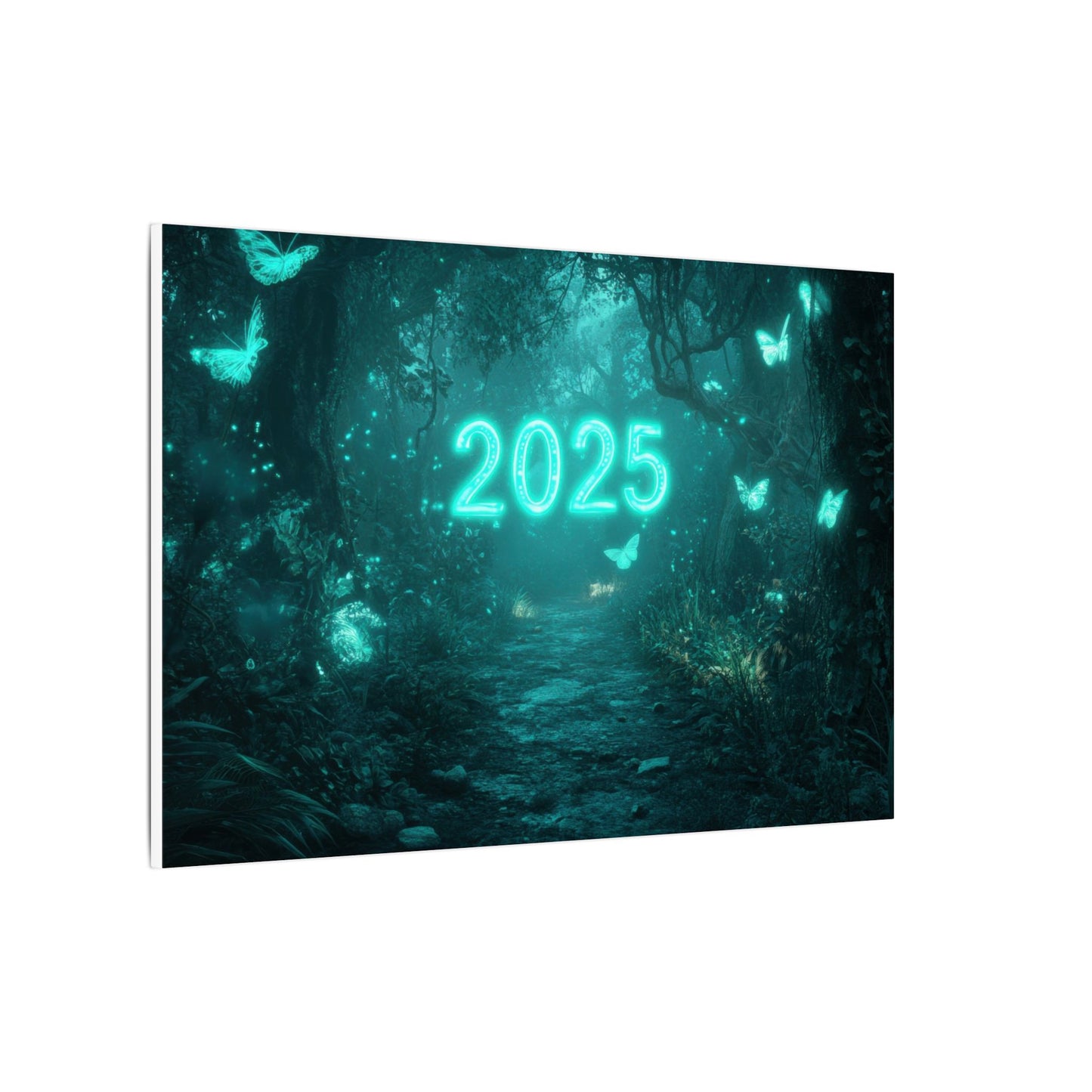 Butterfly Hollow — Teal Forest Canvas