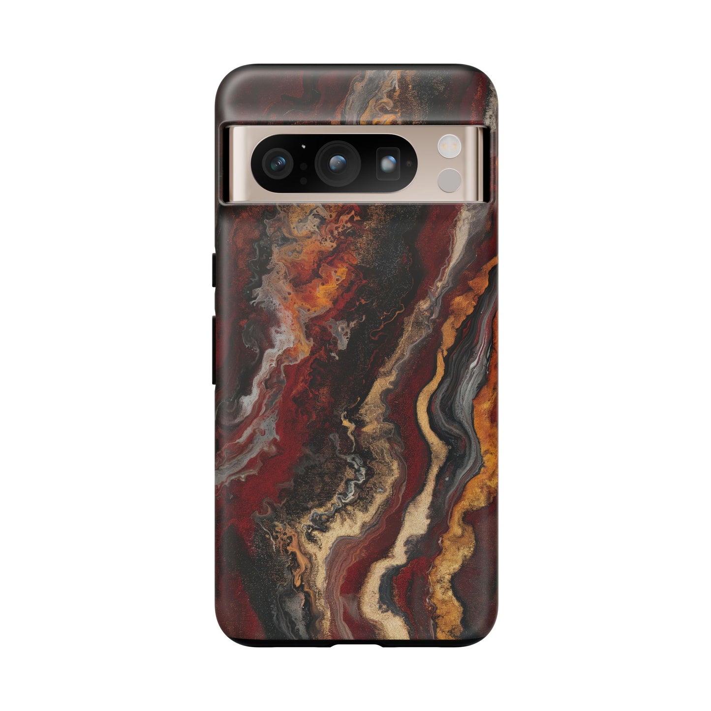 Fiery Earth Swirl: Custom Protective Phone Case