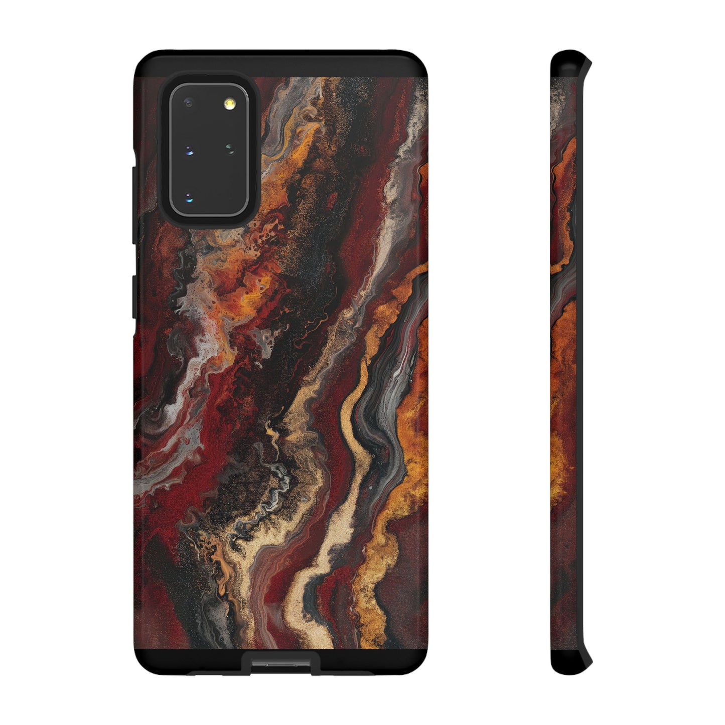 Fiery Earth Swirl: Custom Protective Phone Case