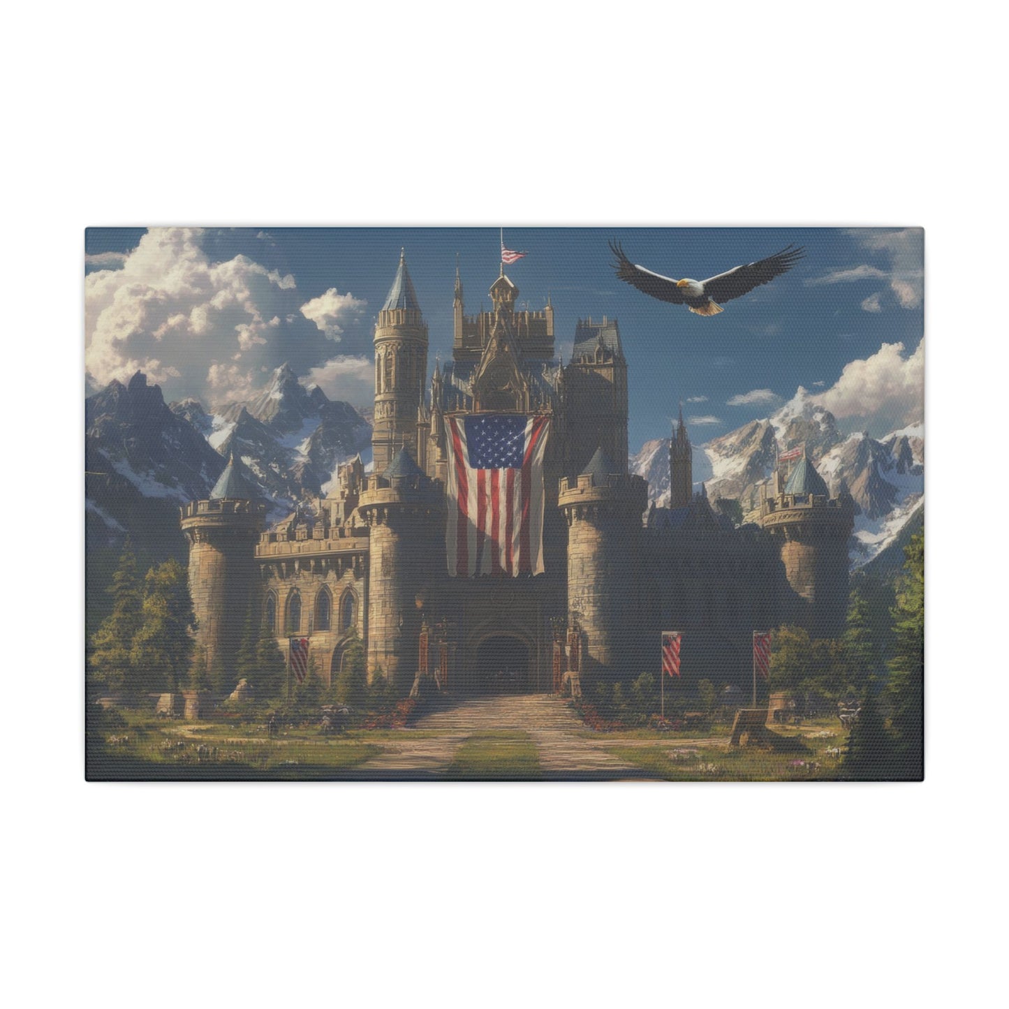 Eyrie Keep — Castle and Eagle Canvas