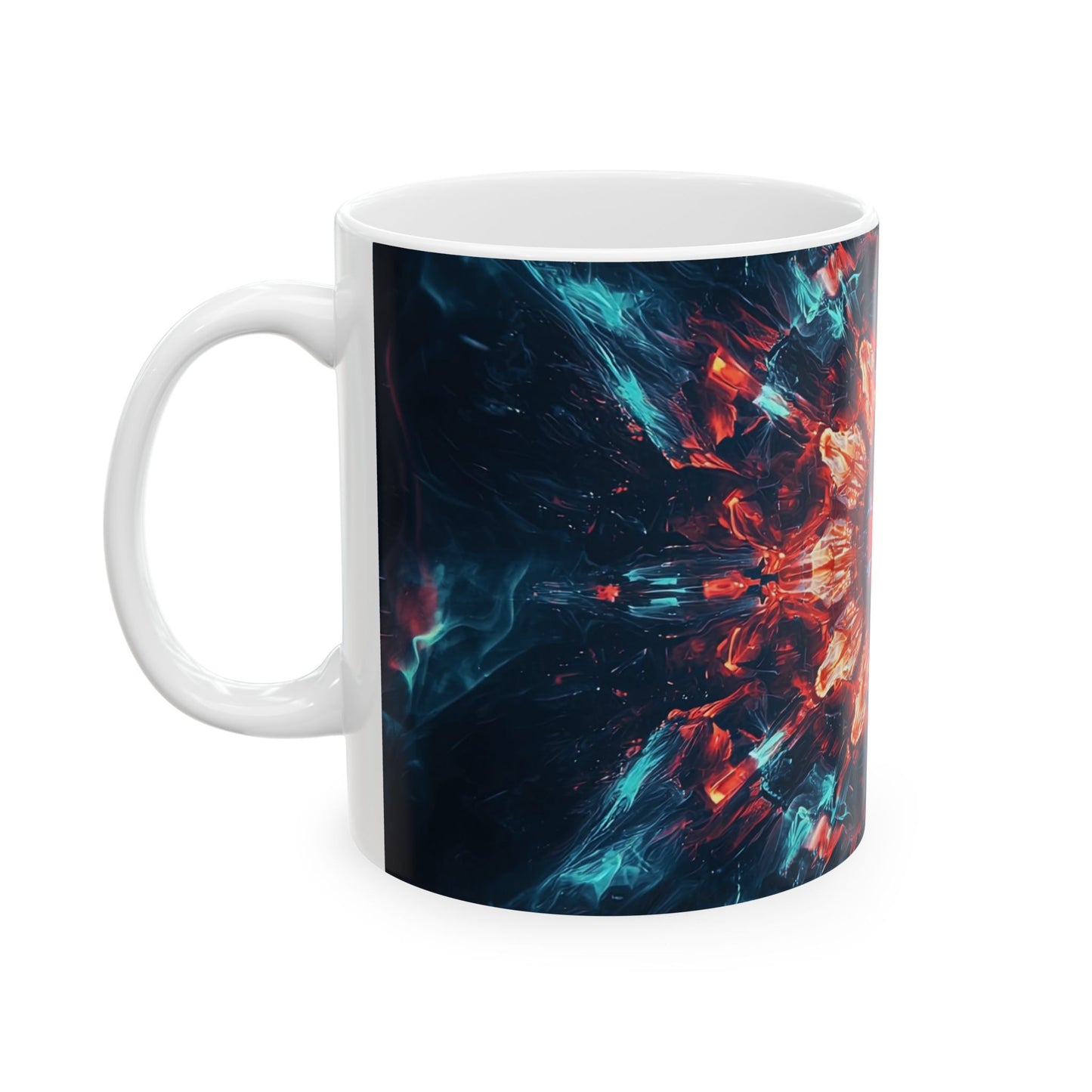 Crystal Mandala — Ember & Ice Kaleidoscope Mug