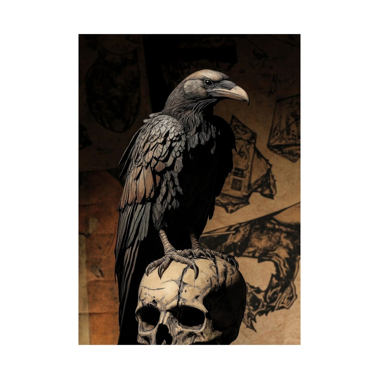 Memento — Raven and Skull Poster