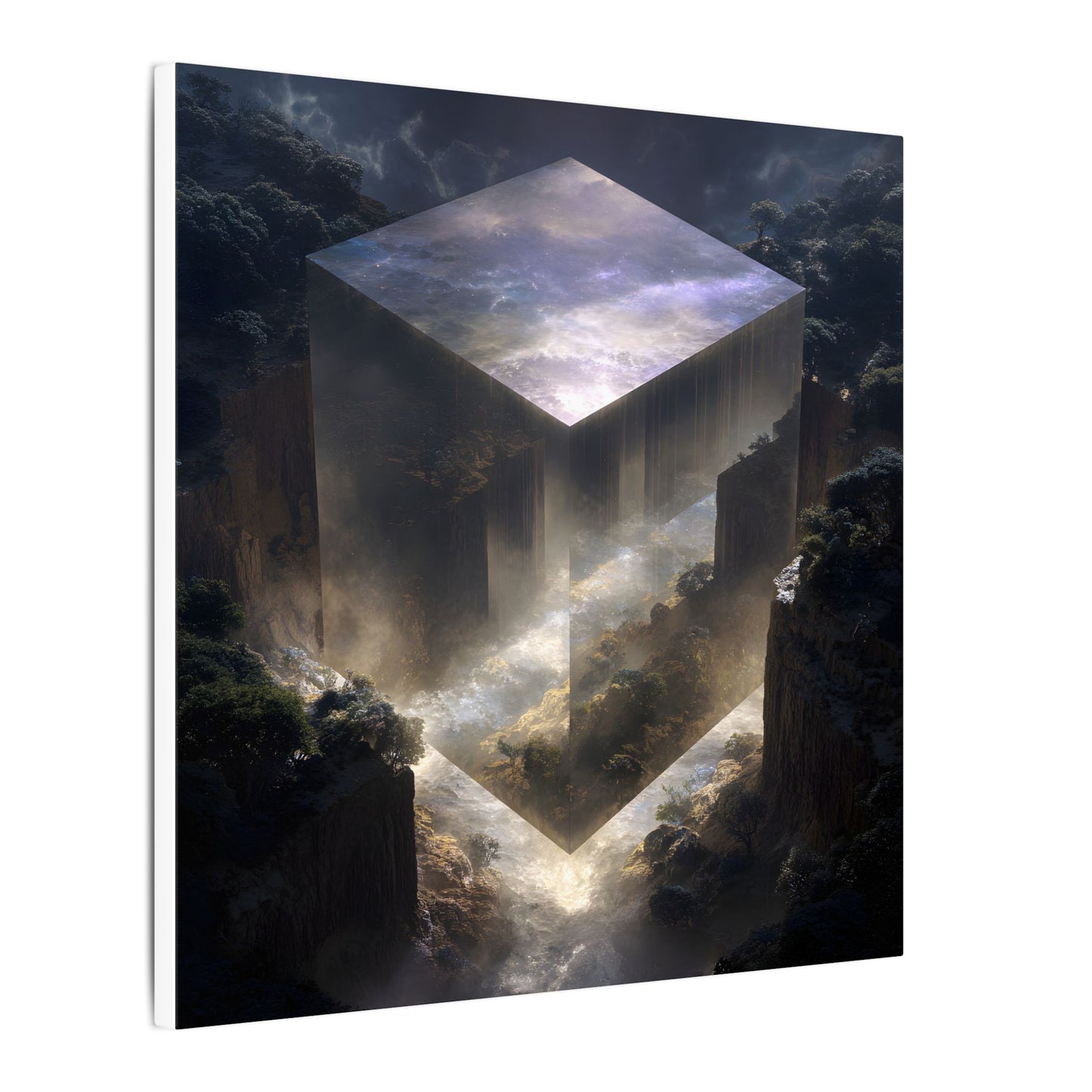 The Mirror Cube — Square Canvas