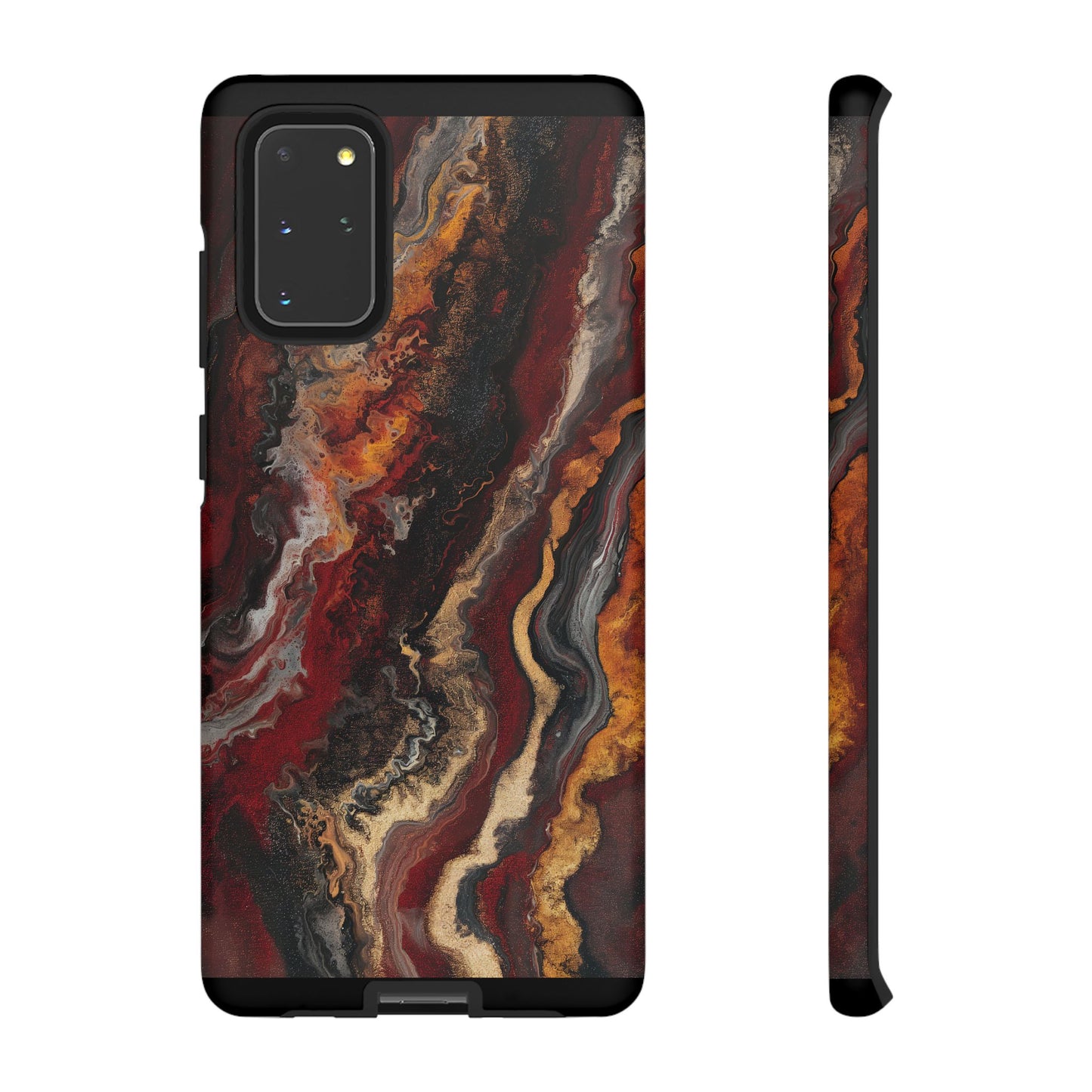 Fiery Earth Swirl: Custom Protective Phone Case