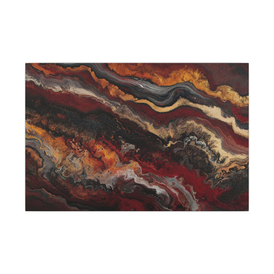 Fiery Earth Swirl Canvas