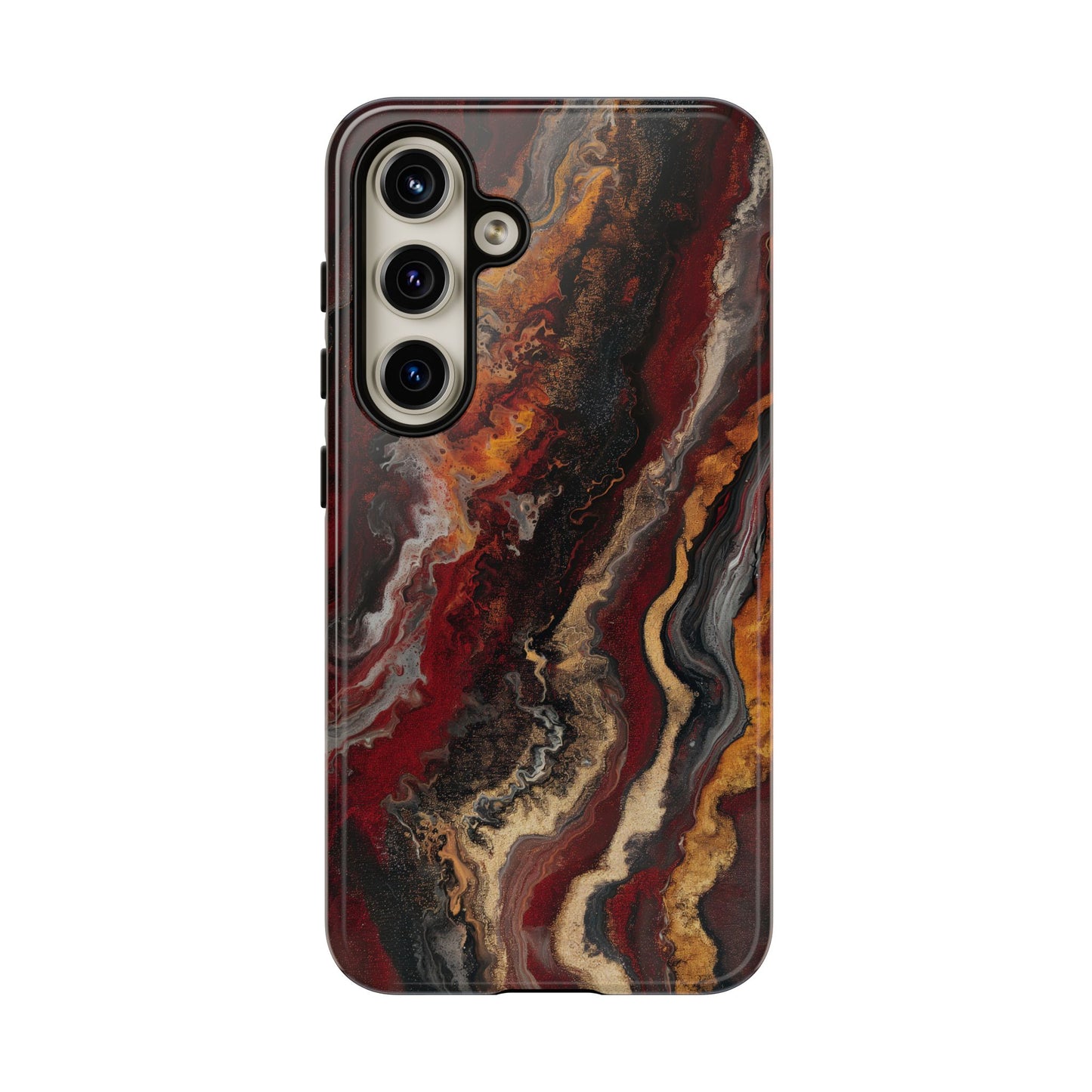 Fiery Earth Swirl: Custom Protective Phone Case