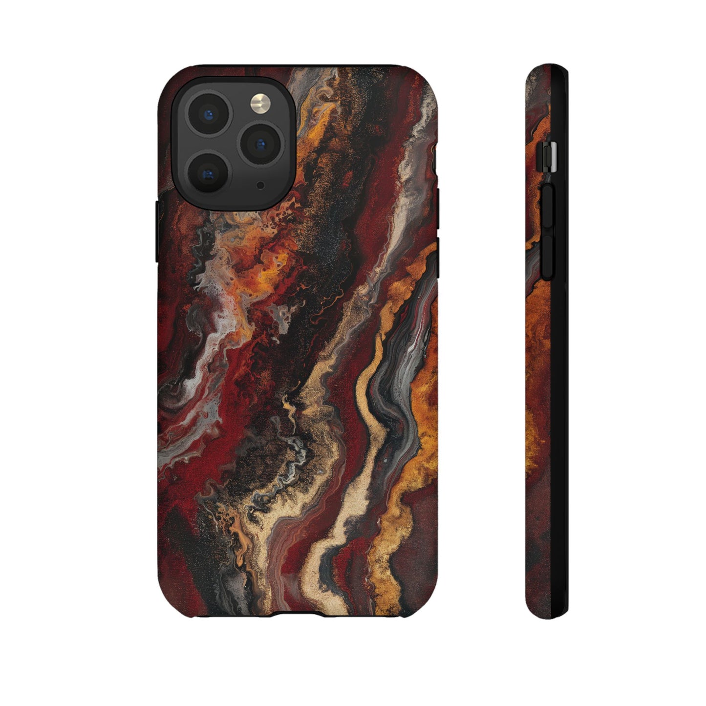 Fiery Earth Swirl: Custom Protective Phone Case
