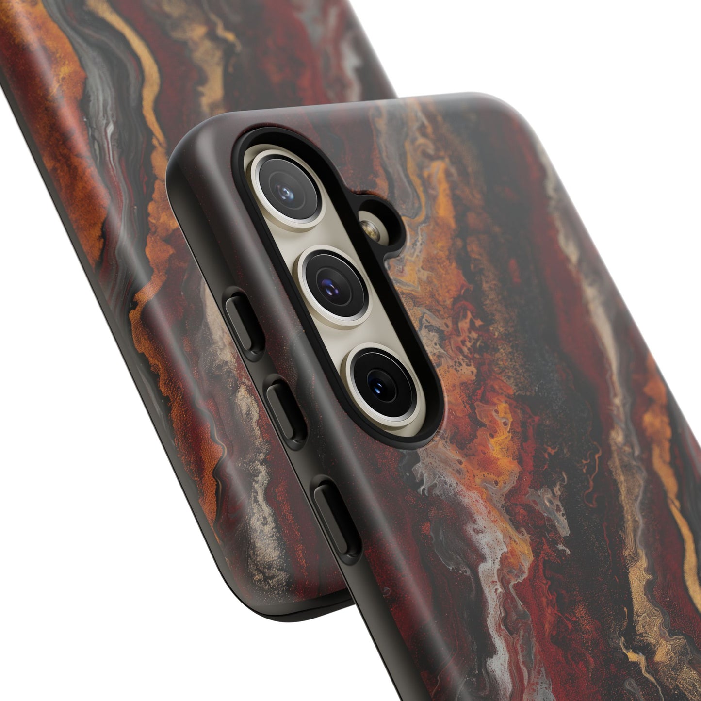 Fiery Earth Swirl: Custom Protective Phone Case