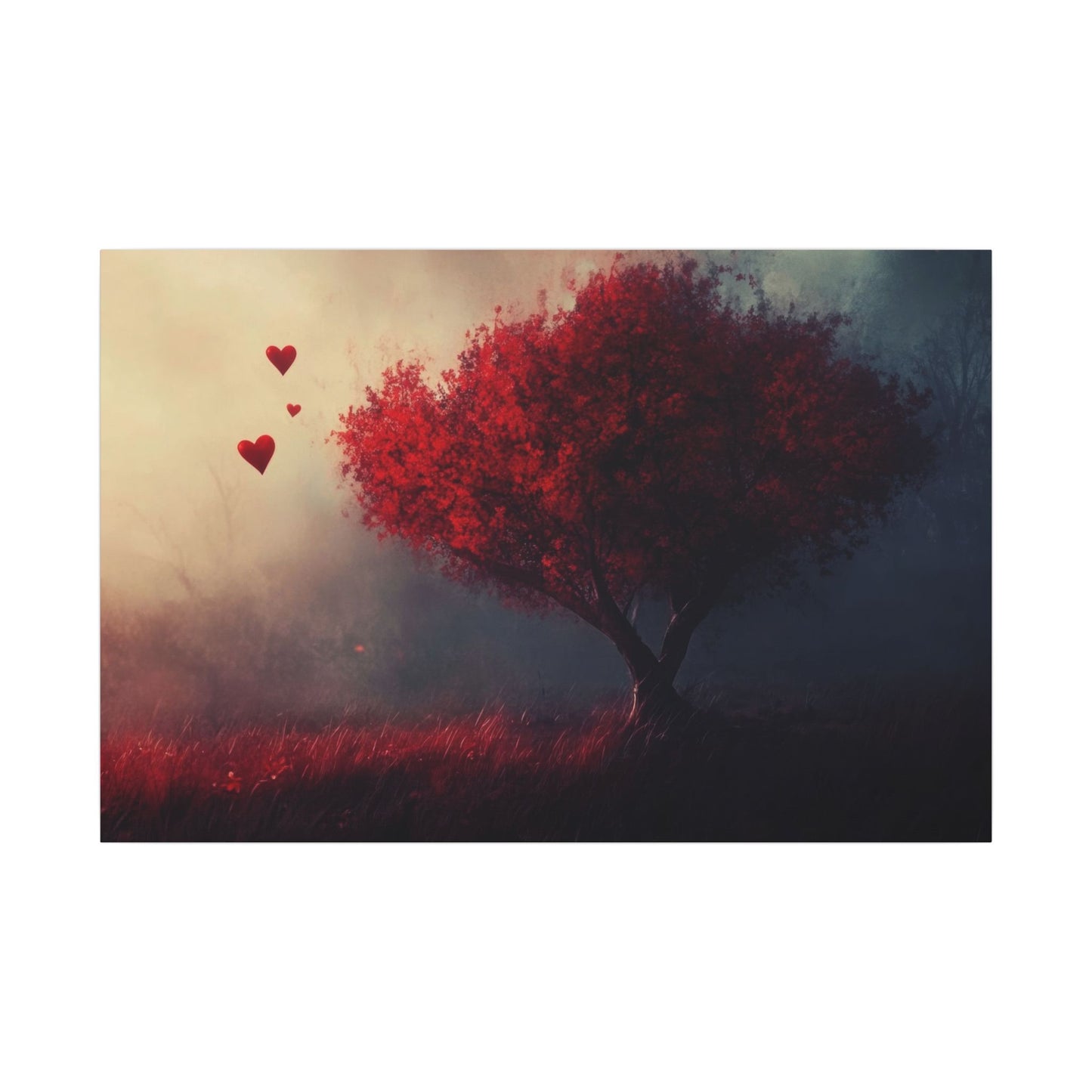 Heartwood — Crimson Tree in the Mist